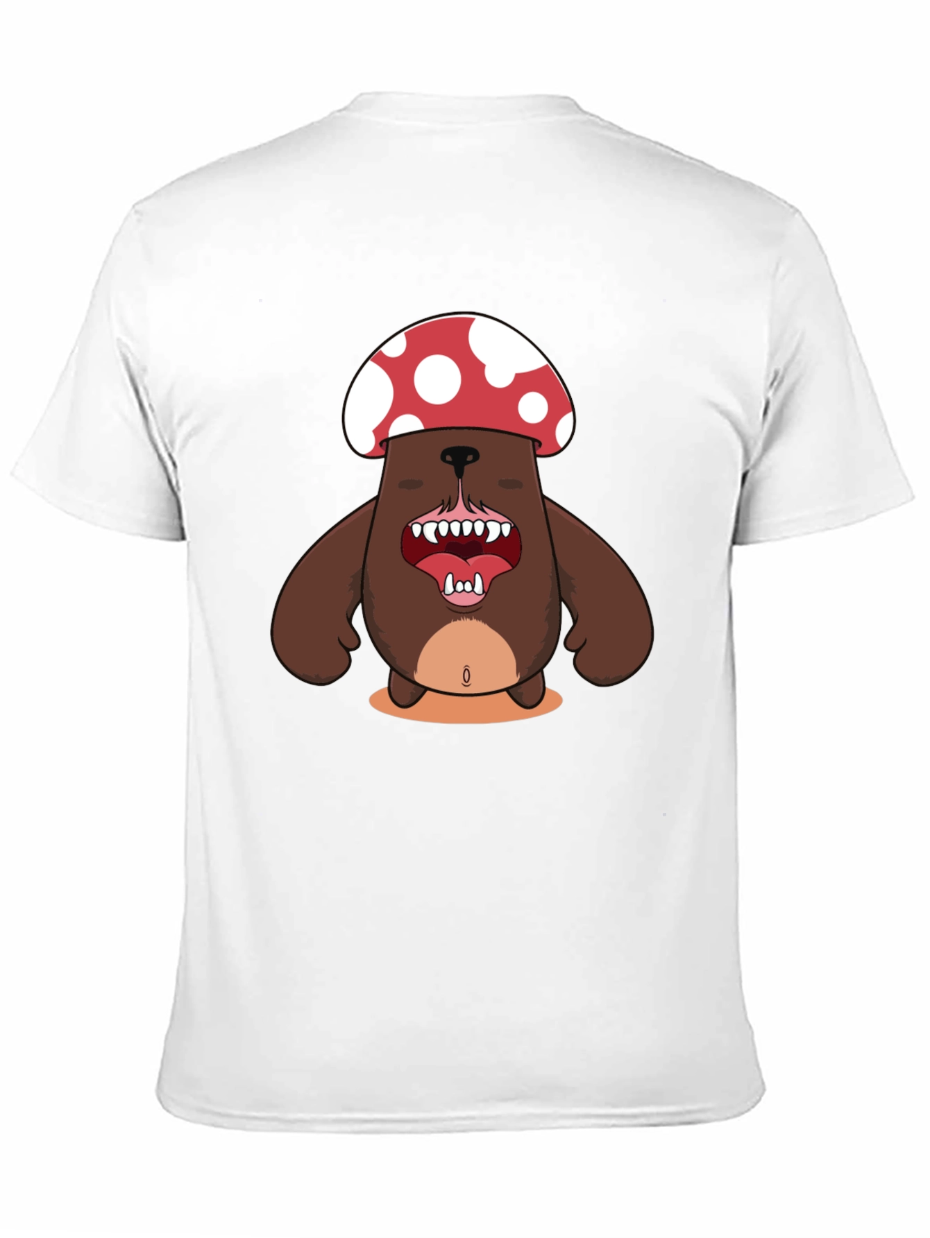 Black Mushroom Bear Graphic Tee - Unique Funny Design view 11