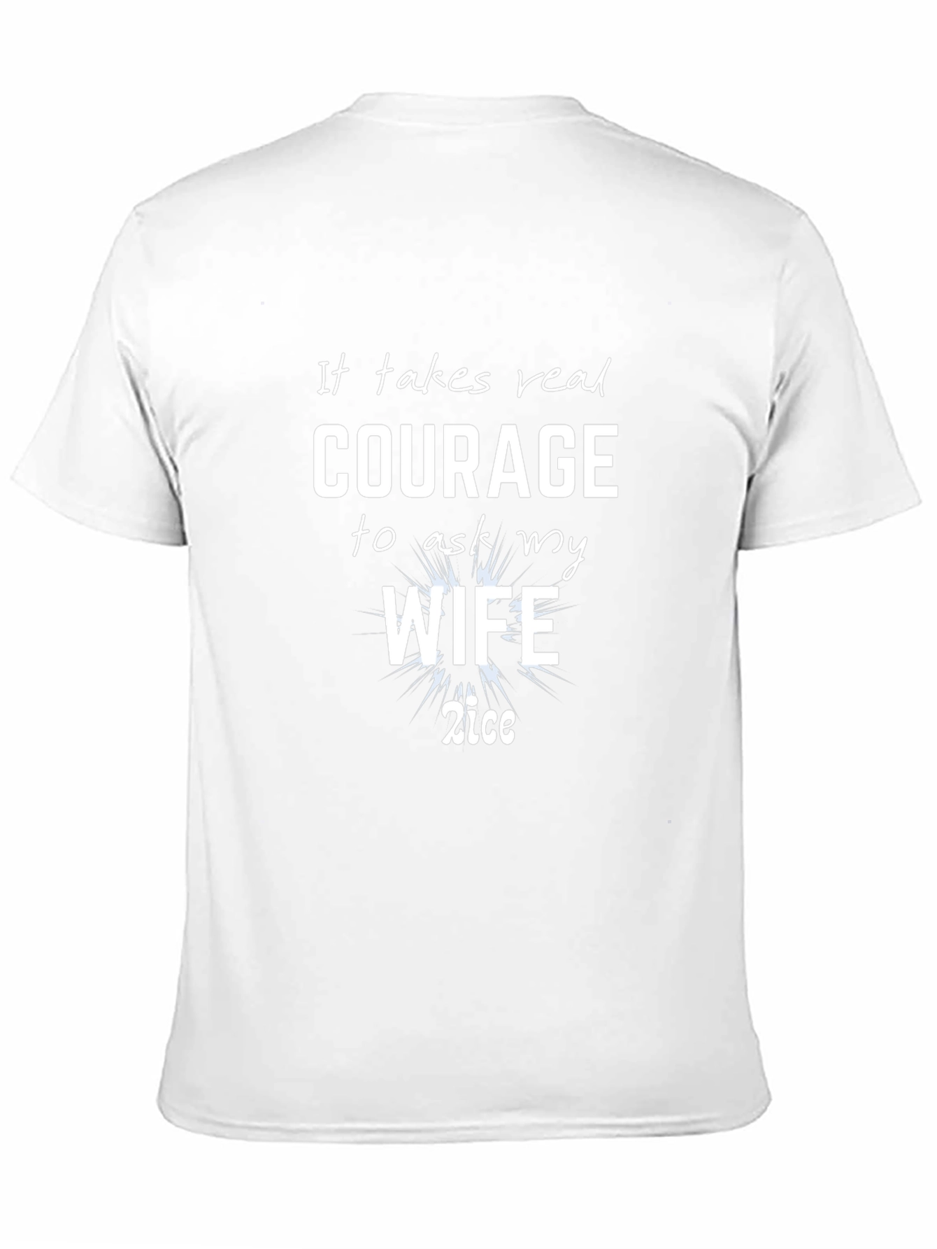 Black Courageous Wife Humor T-Shirt - Black view 11