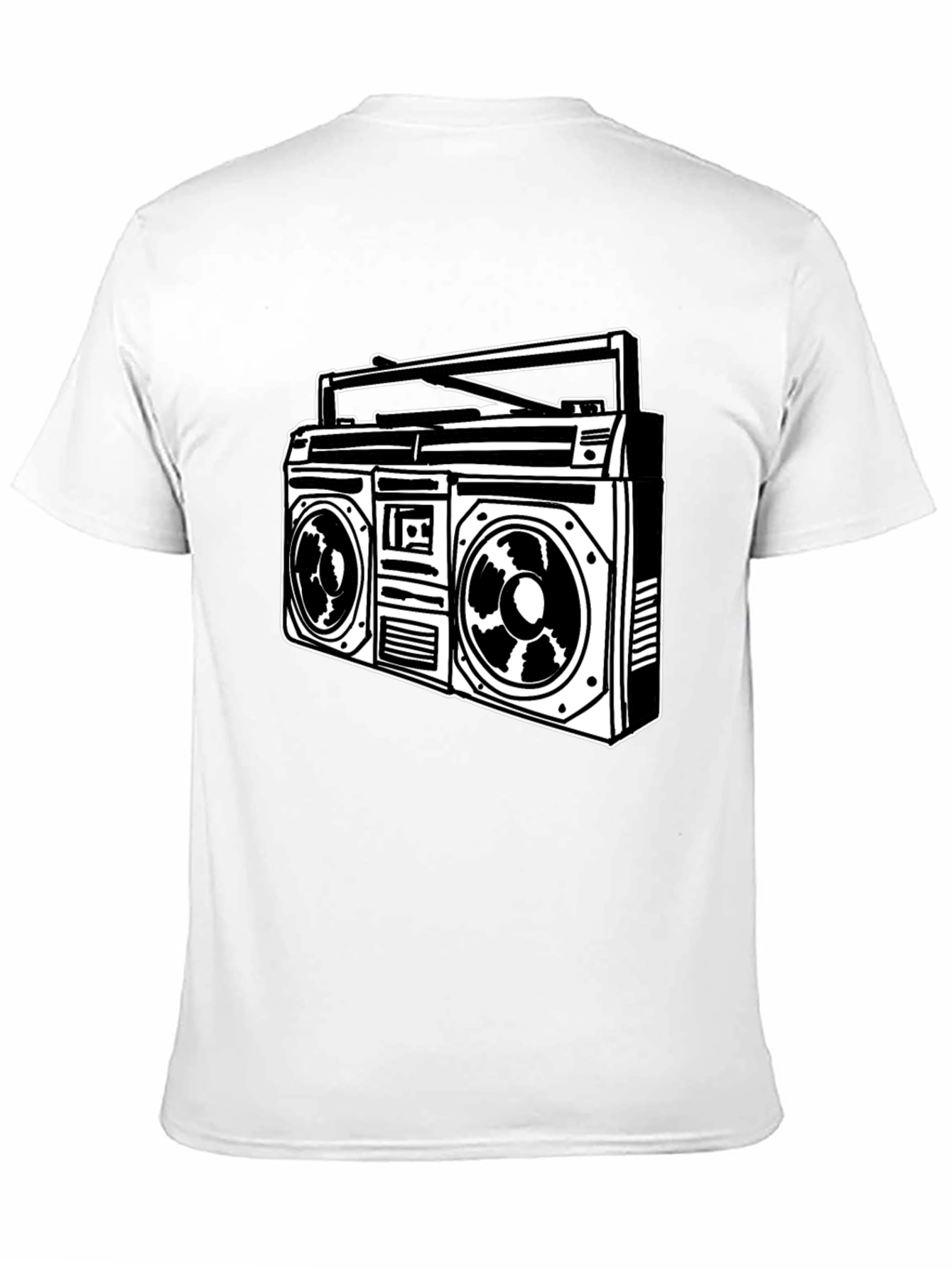 Black Retro Boombox Graphic Tee - Classic Black view 11