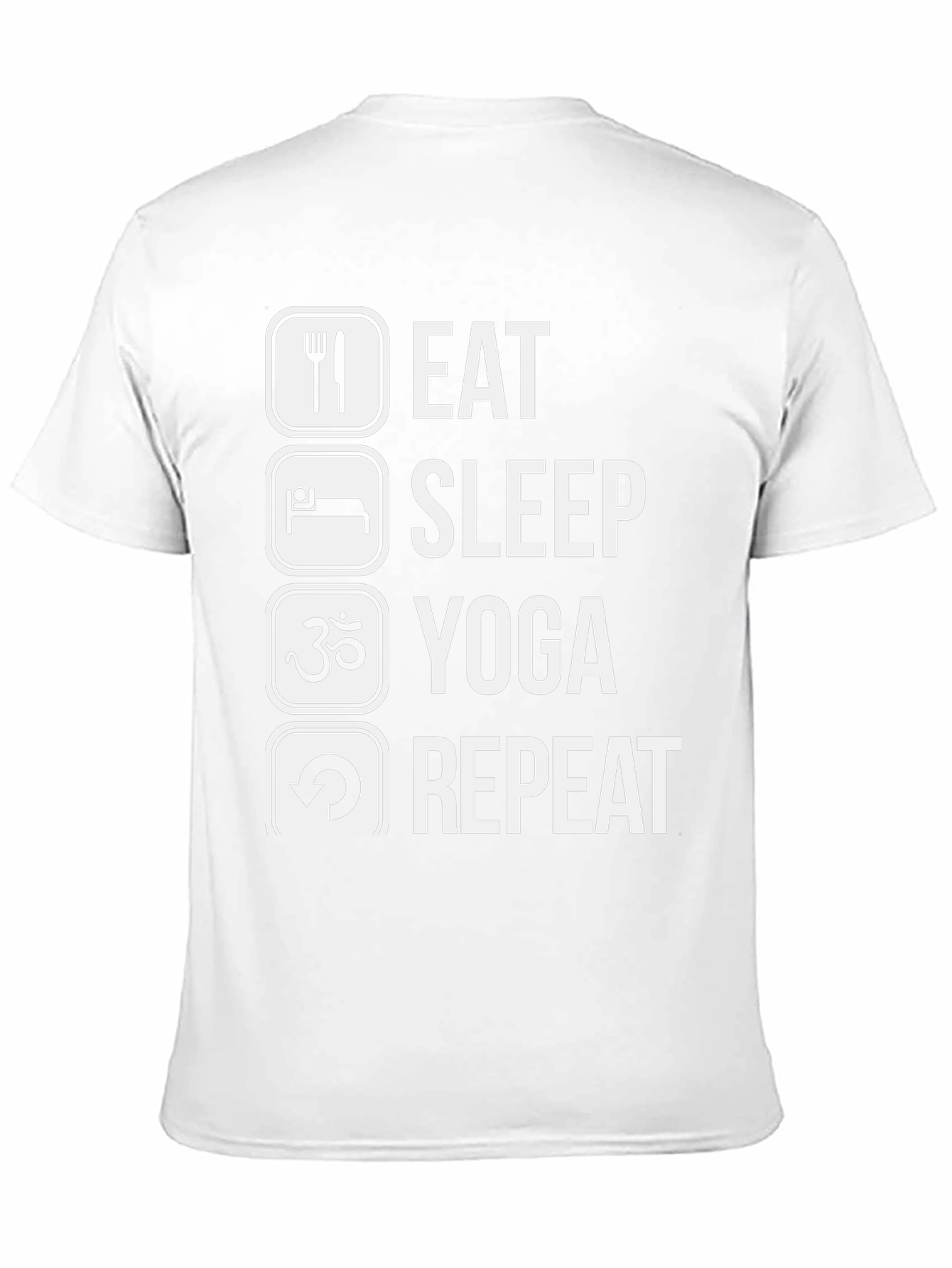 Black Eat Sleep Yoga Repeat Black T-Shirt view 11