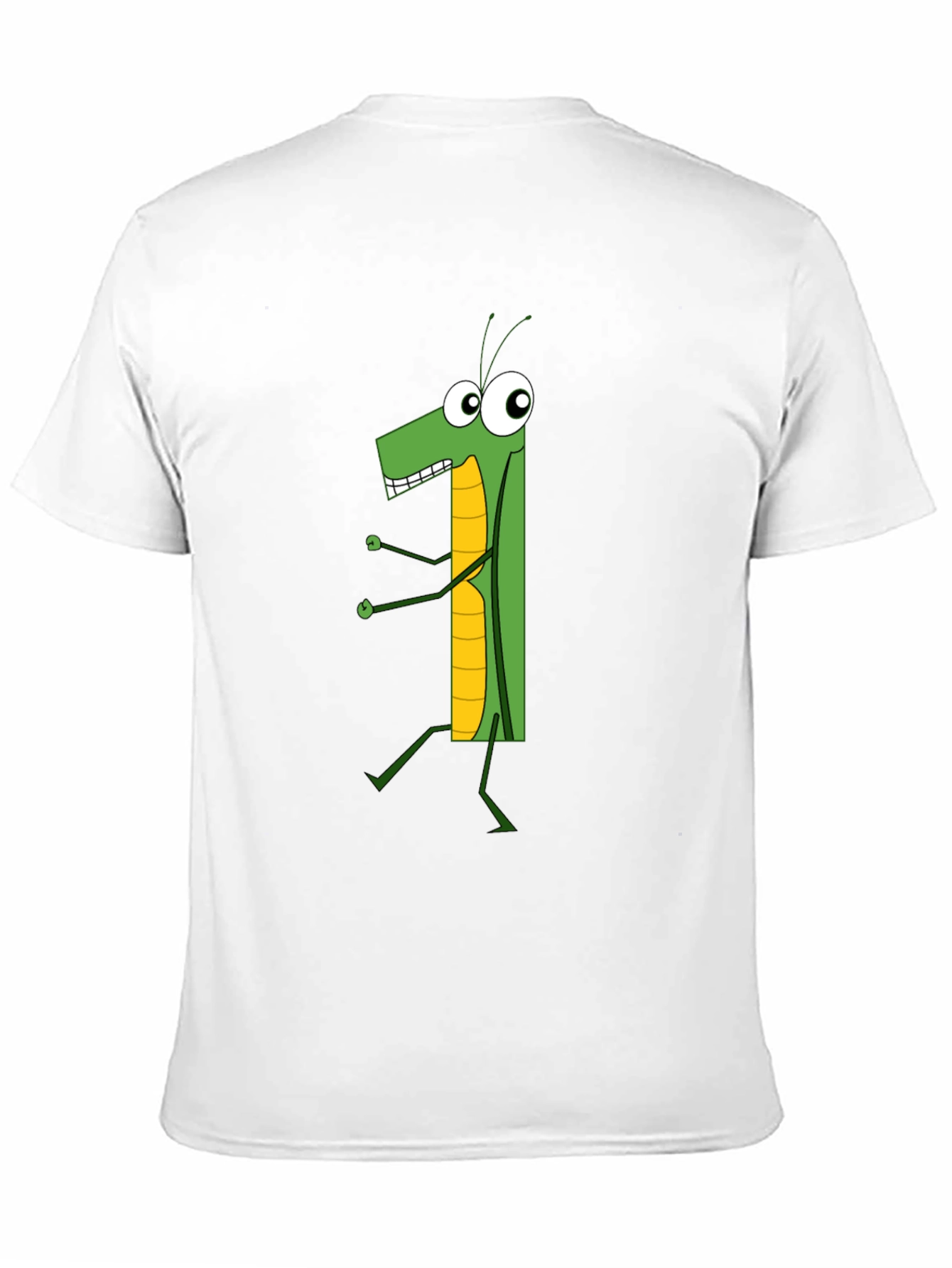 Black Cartoon Grasshopper Graphic T-Shirt view 11