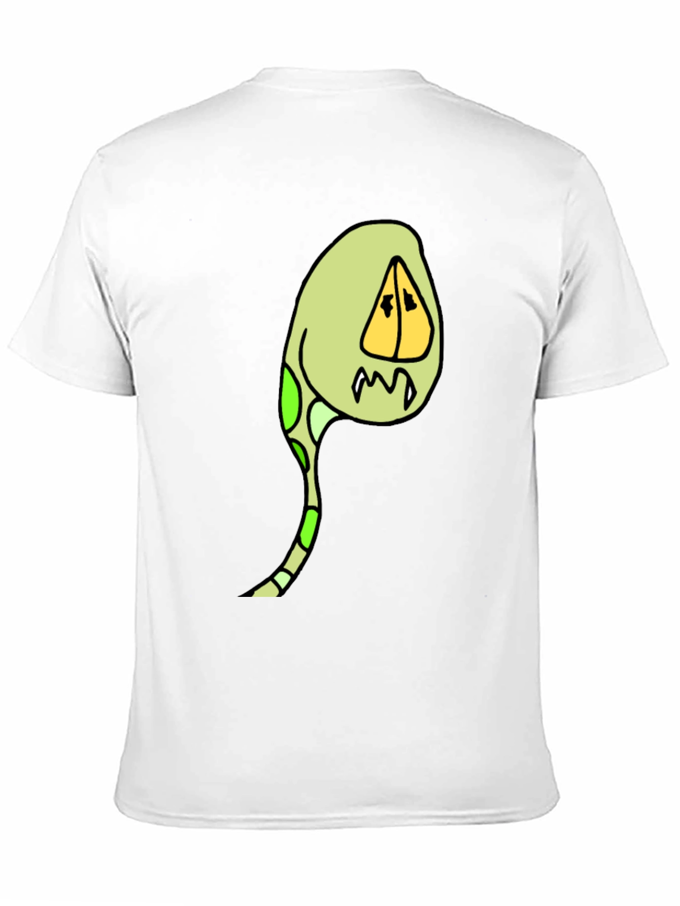 Black Cartoon Creature Graphic Tee - Black Cotton Blend view 11