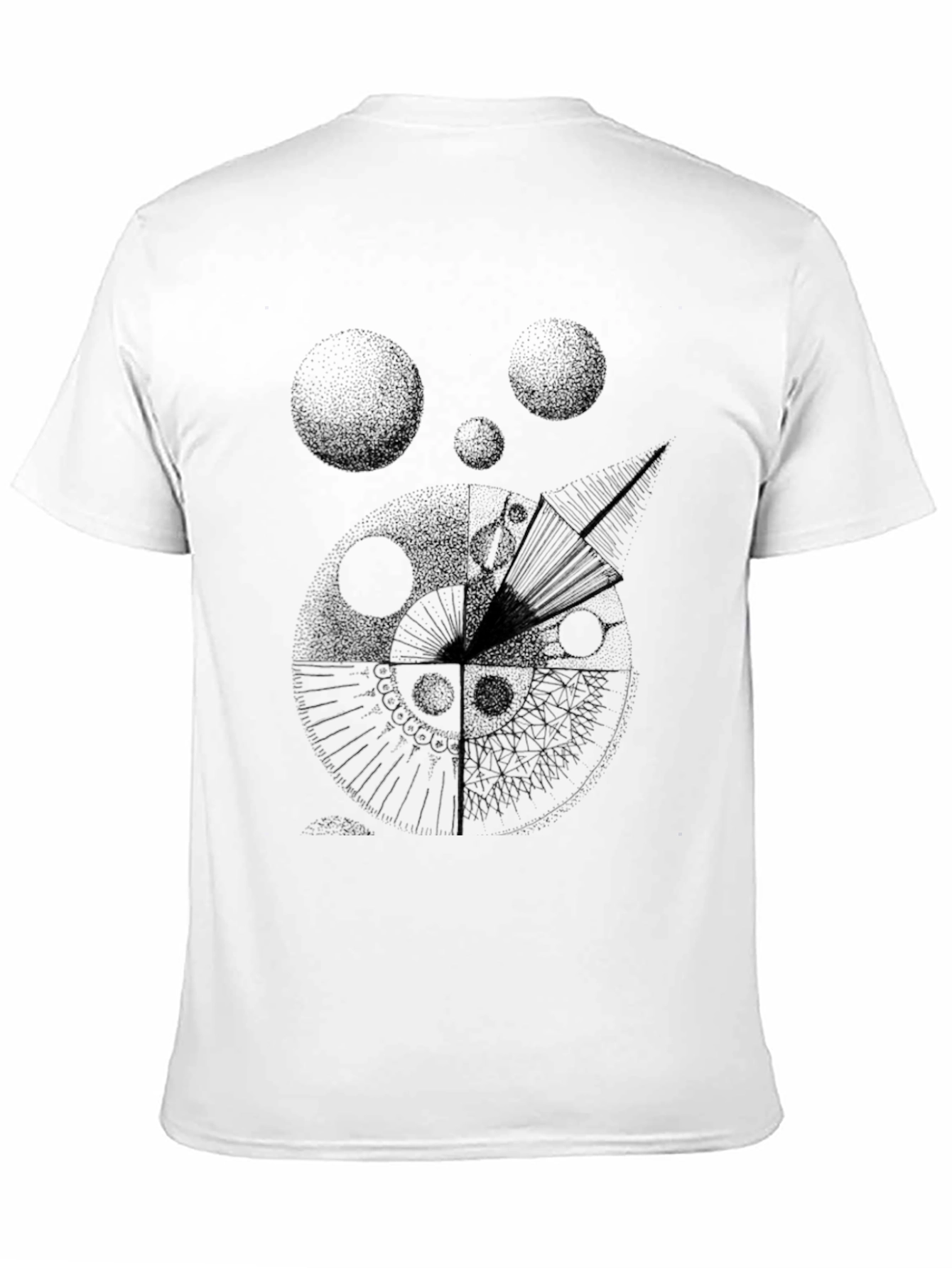 Black Abstract Graphic Print Men's Black T-Shirt view 11