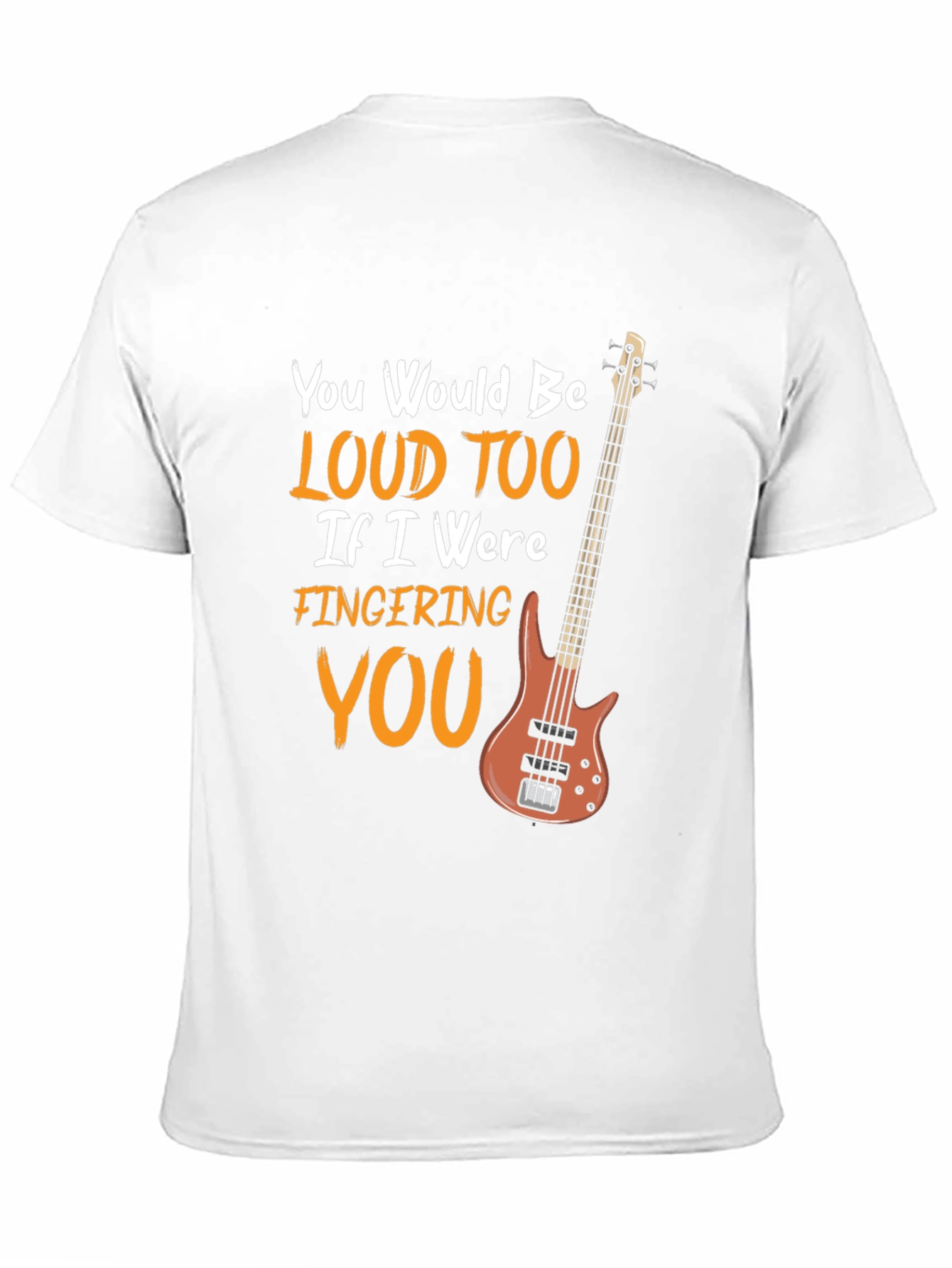 Black Loud Too Funny Bass Guitar Musician Black T-Shirt view 11