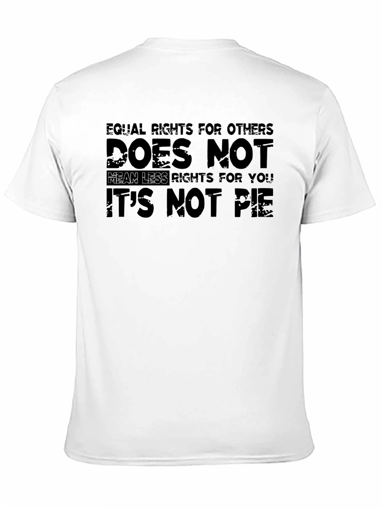 Black Equal Rights T-Shirt - It's Not Pie! Black view 11