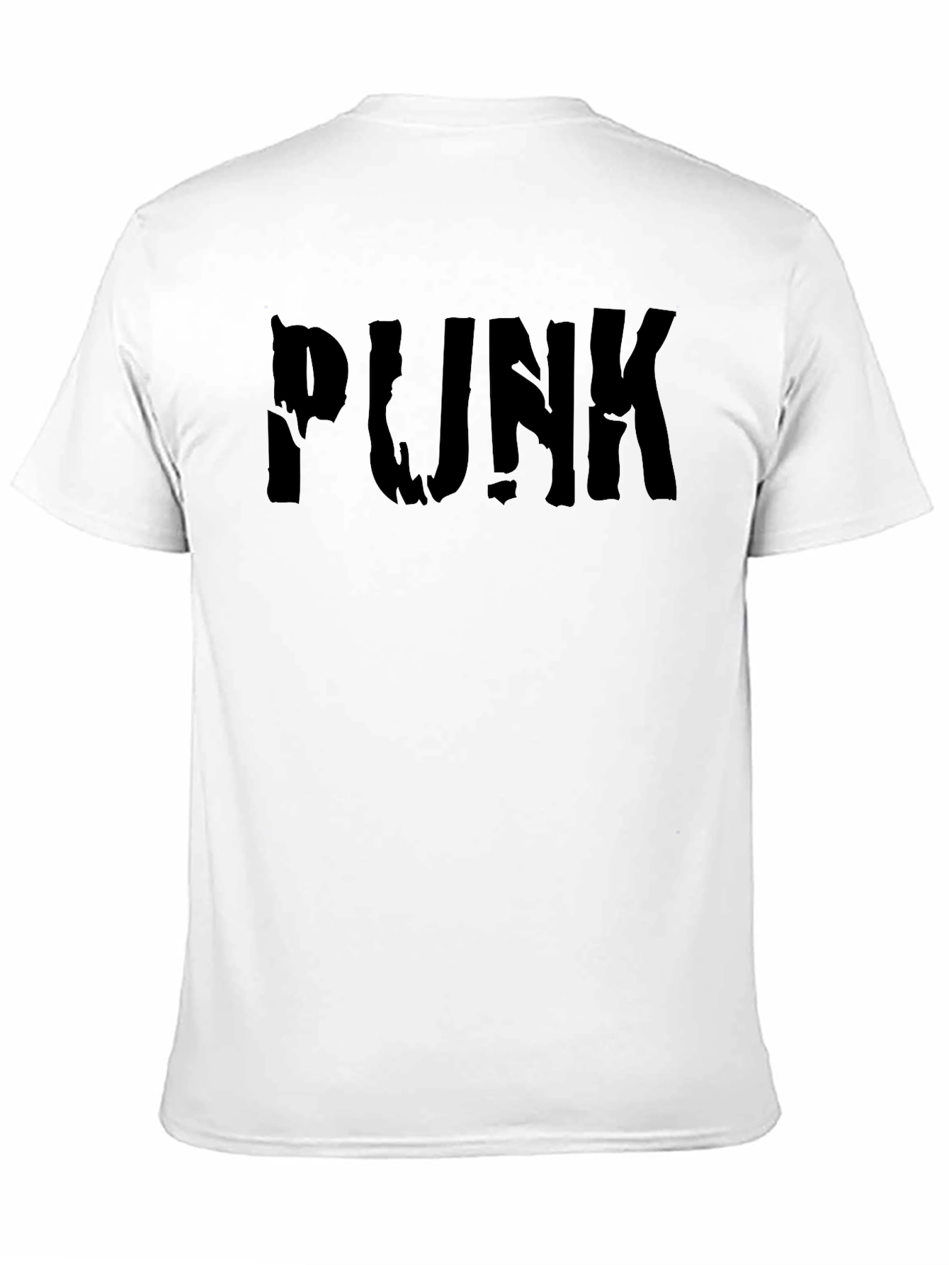 Black Edgy Black Punk Graphic Tee - Bold Statement Style view 11