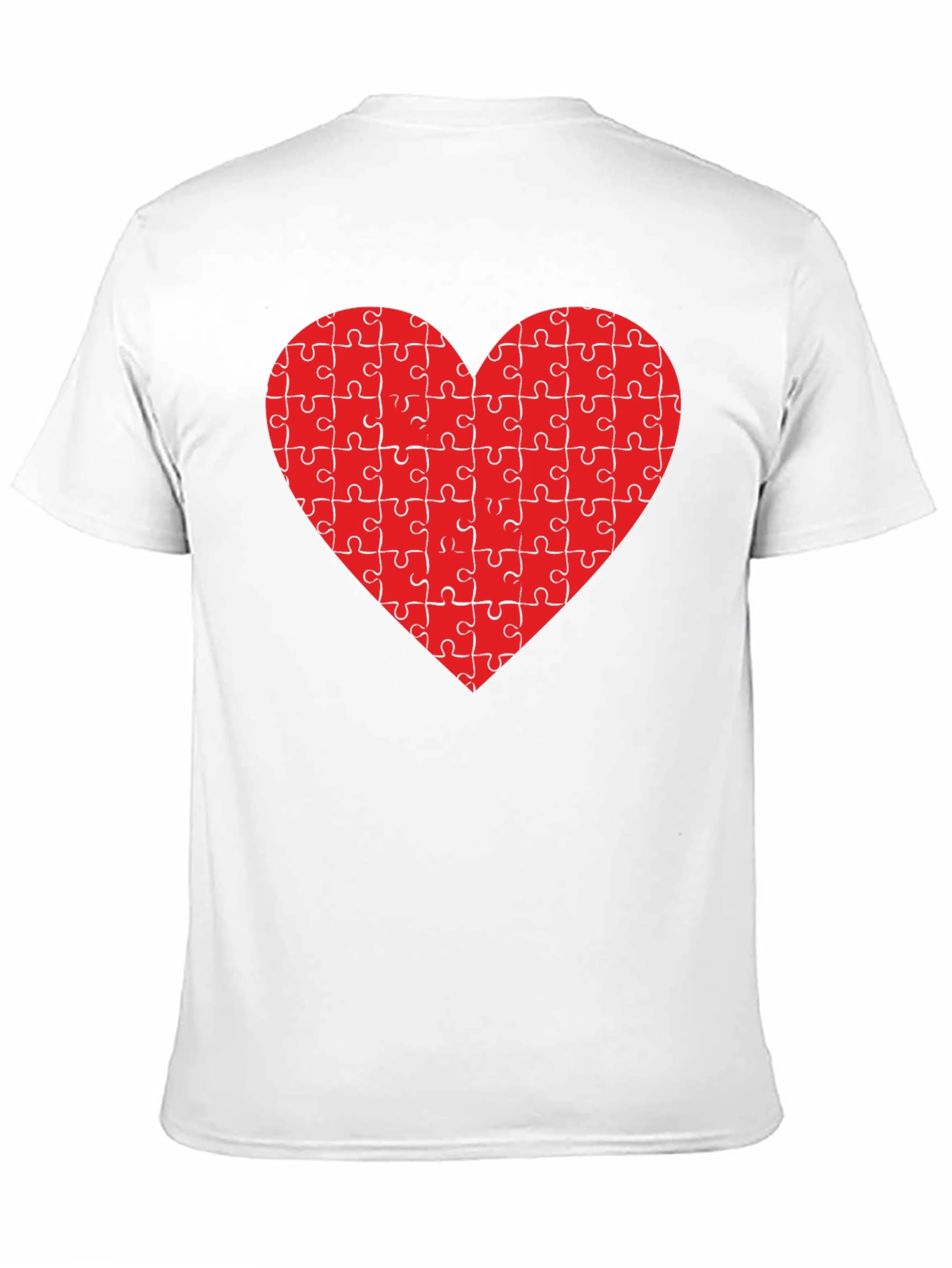 Black Puzzle Heart Tee - Black Cotton Blend view 11