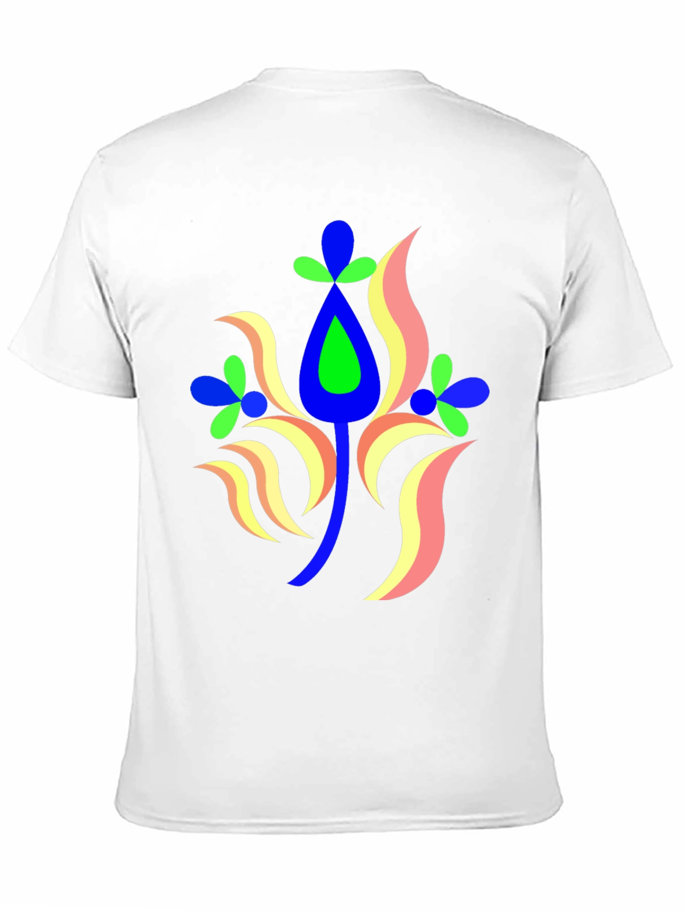 Black Abstract Floral Graphic Tee view 11