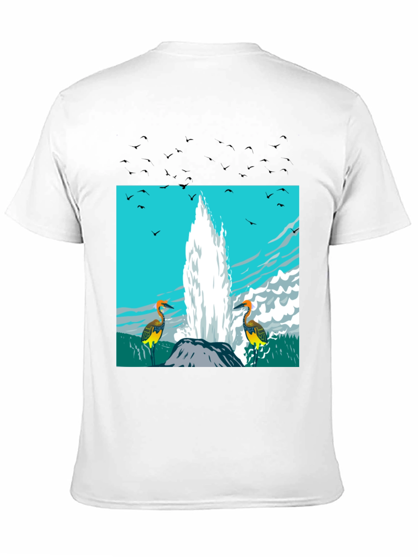 Black Geyser Bird Graphic Tee - Black view 11