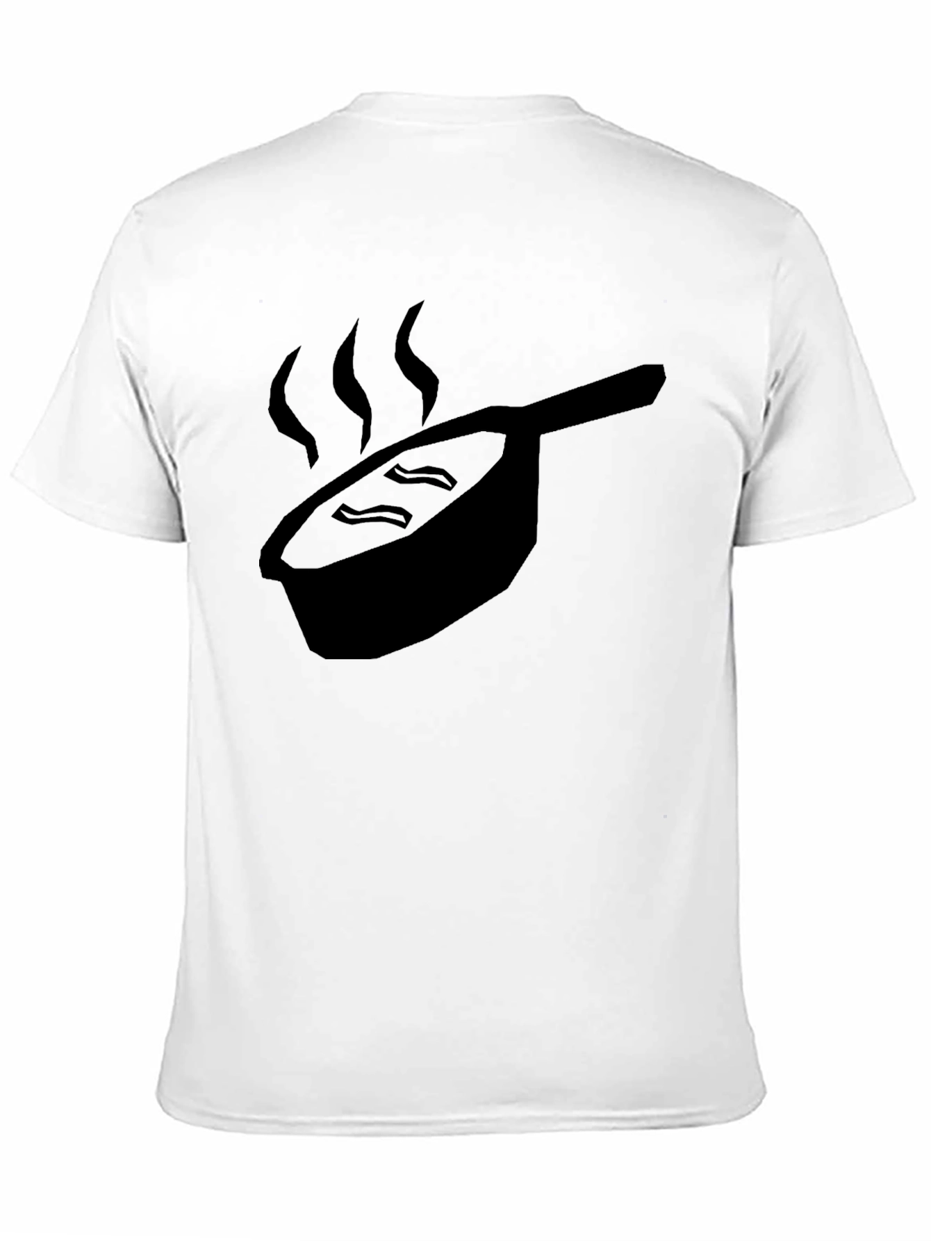 Black Funny Bacon & Pan T-Shirt - Foodie Tee view 11