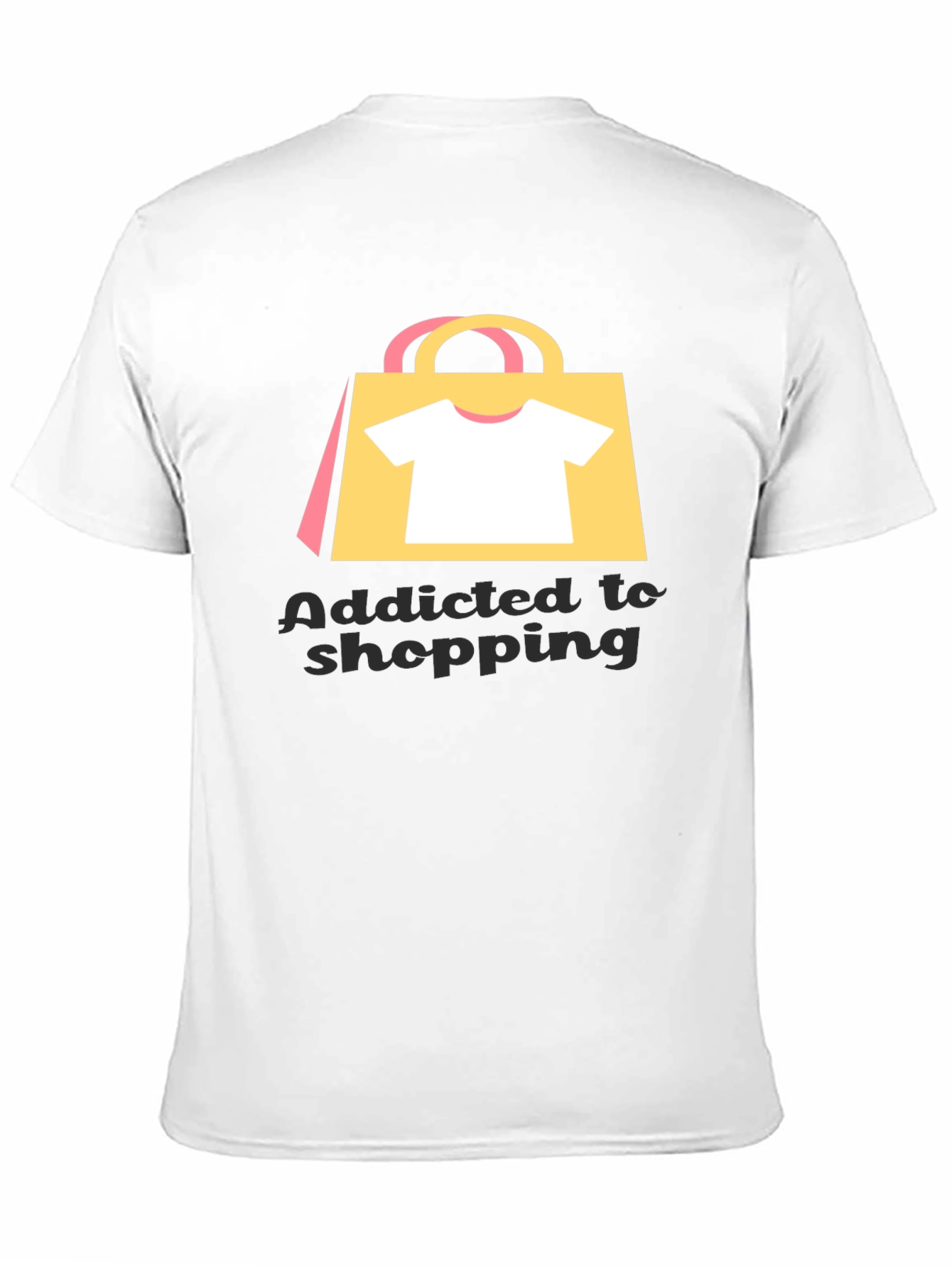 Black Addicted to Shopping Graphic Tee view 11