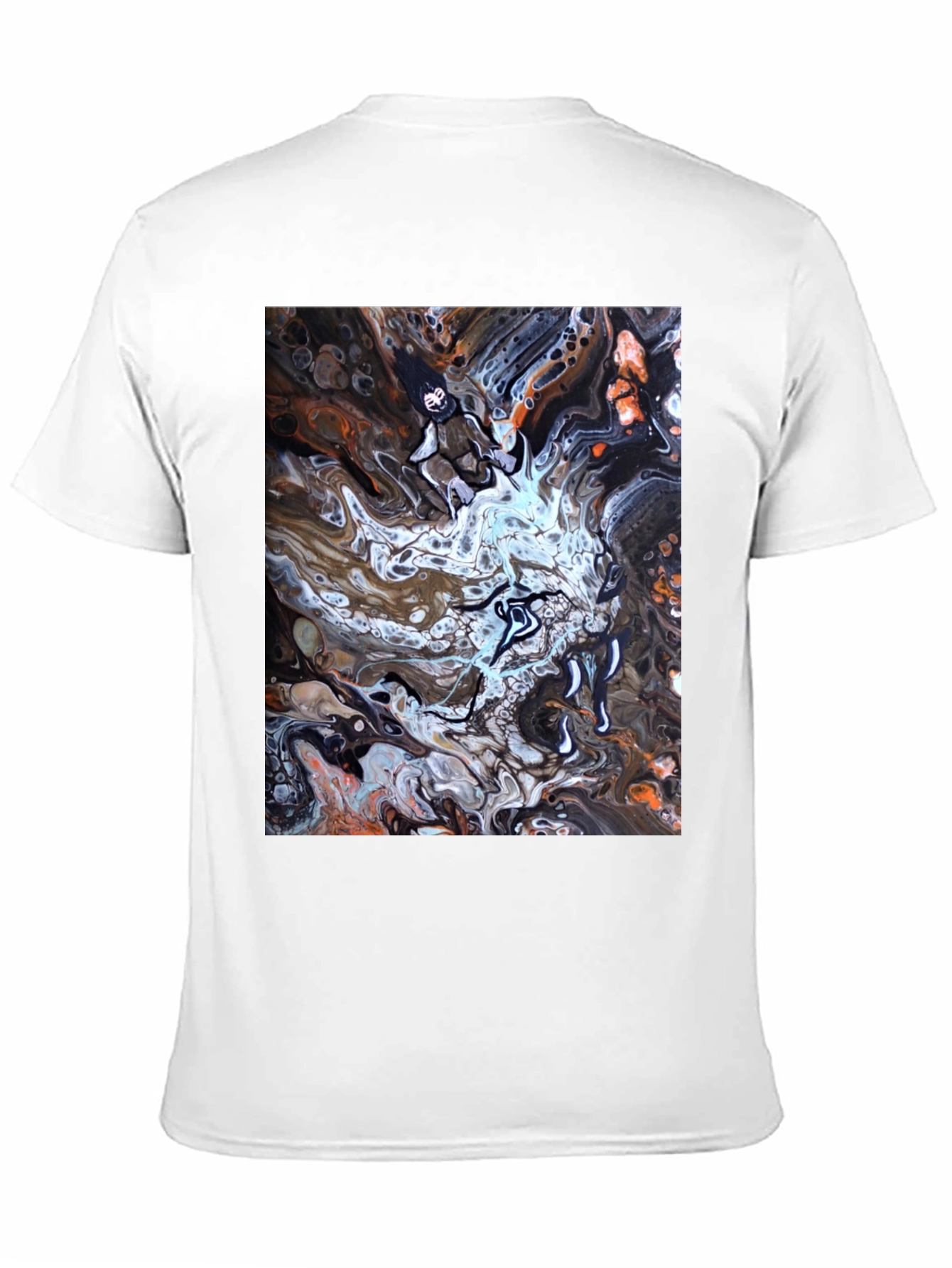 Black Abstract Art Graphic Tee - Black view 11