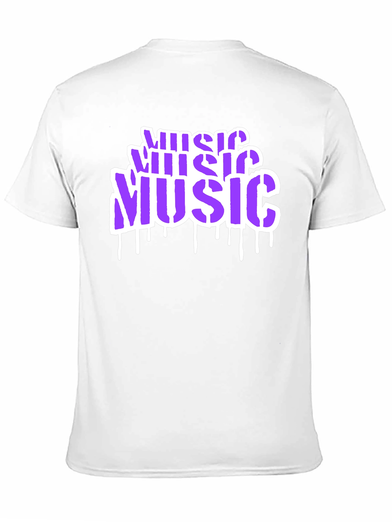 Black Music Graffiti Style Black T-Shirt view 11