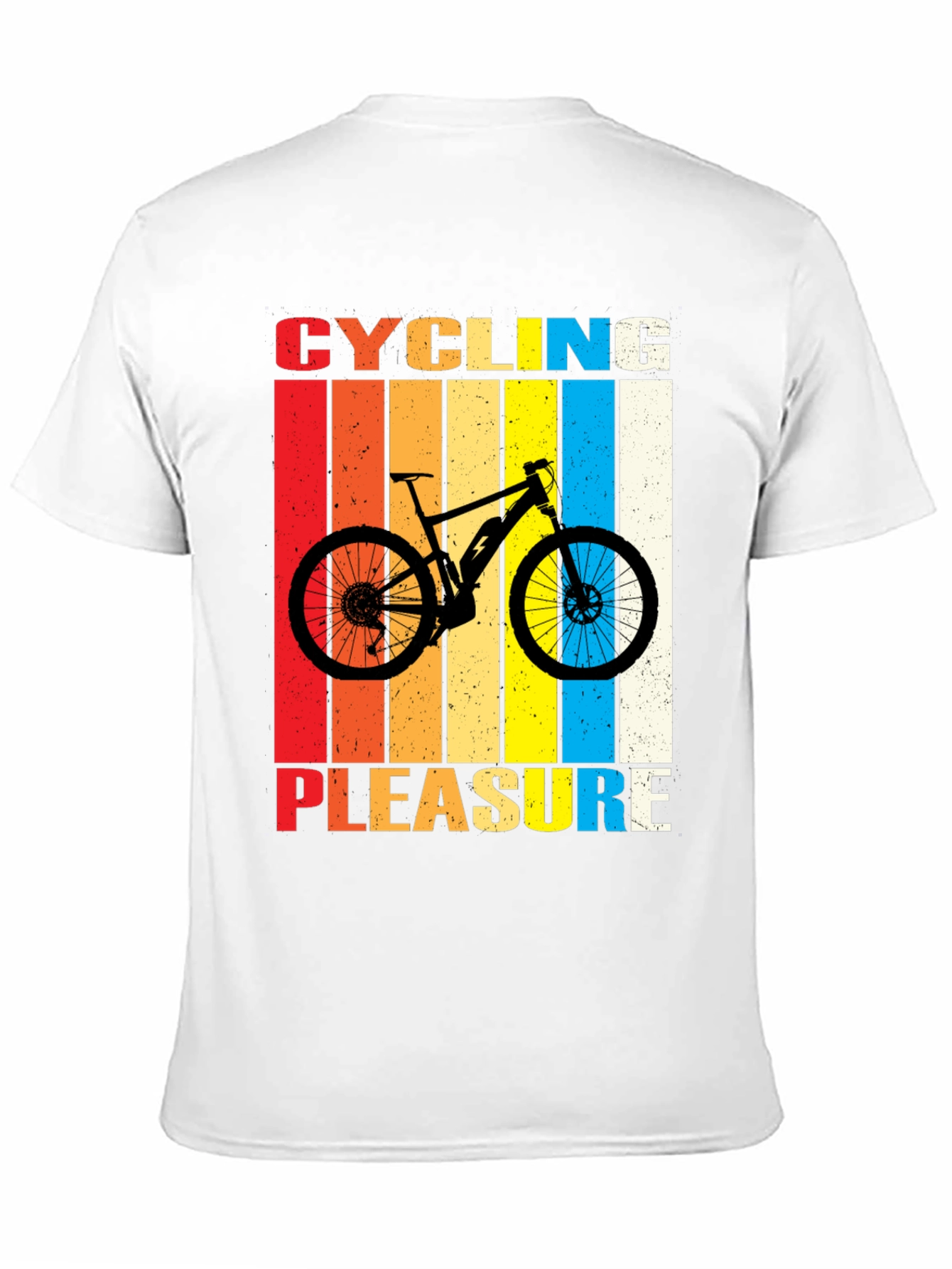 Black Cycling Pleasure Graphic T-Shirt view 11