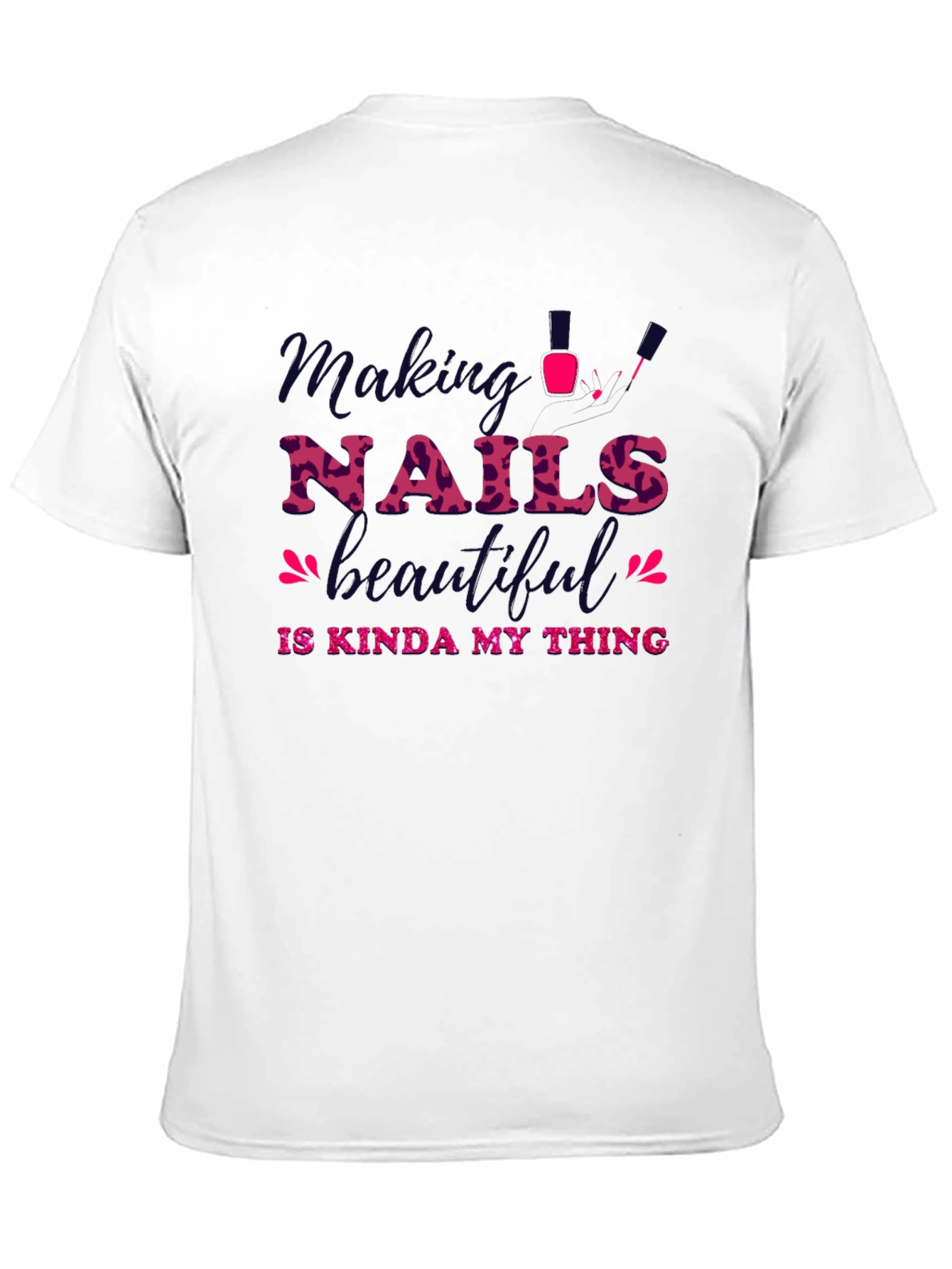 Black Making Nails Beautiful Graphic Tee view 11