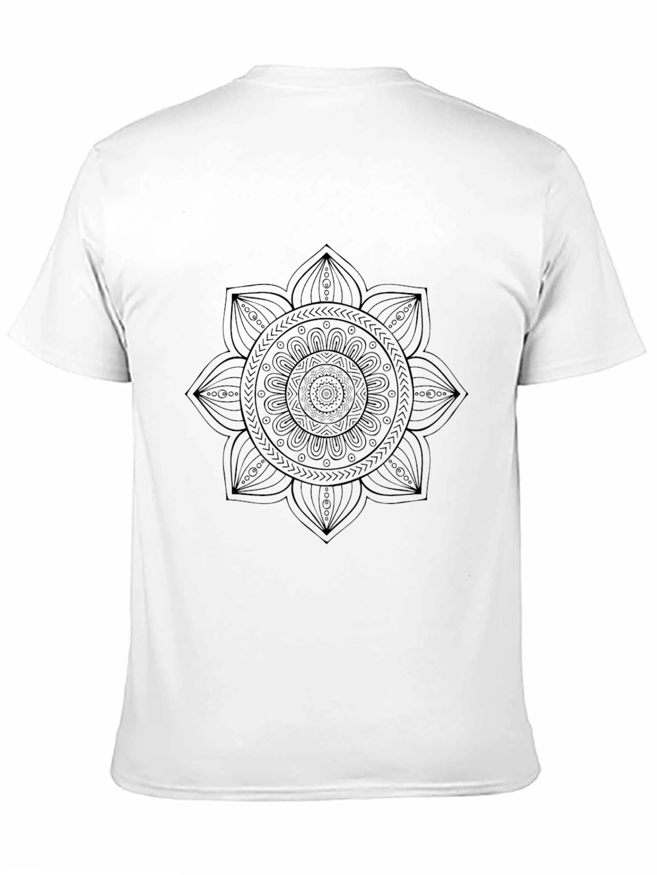 Black Men's Black Mandala Graphic Tee view 11