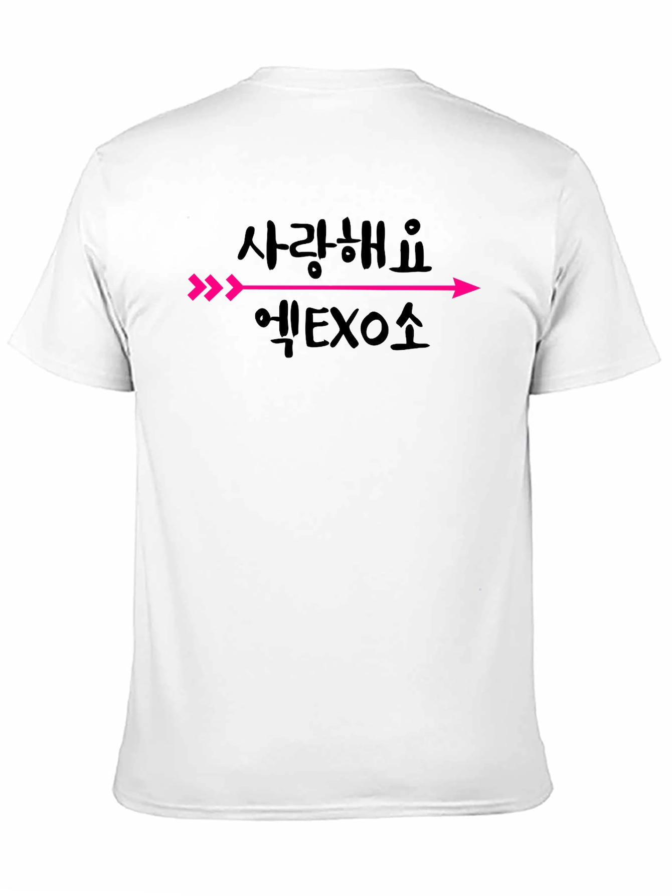 Black Korean Love Arrow T-Shirt - EXO Fan Tee view 11