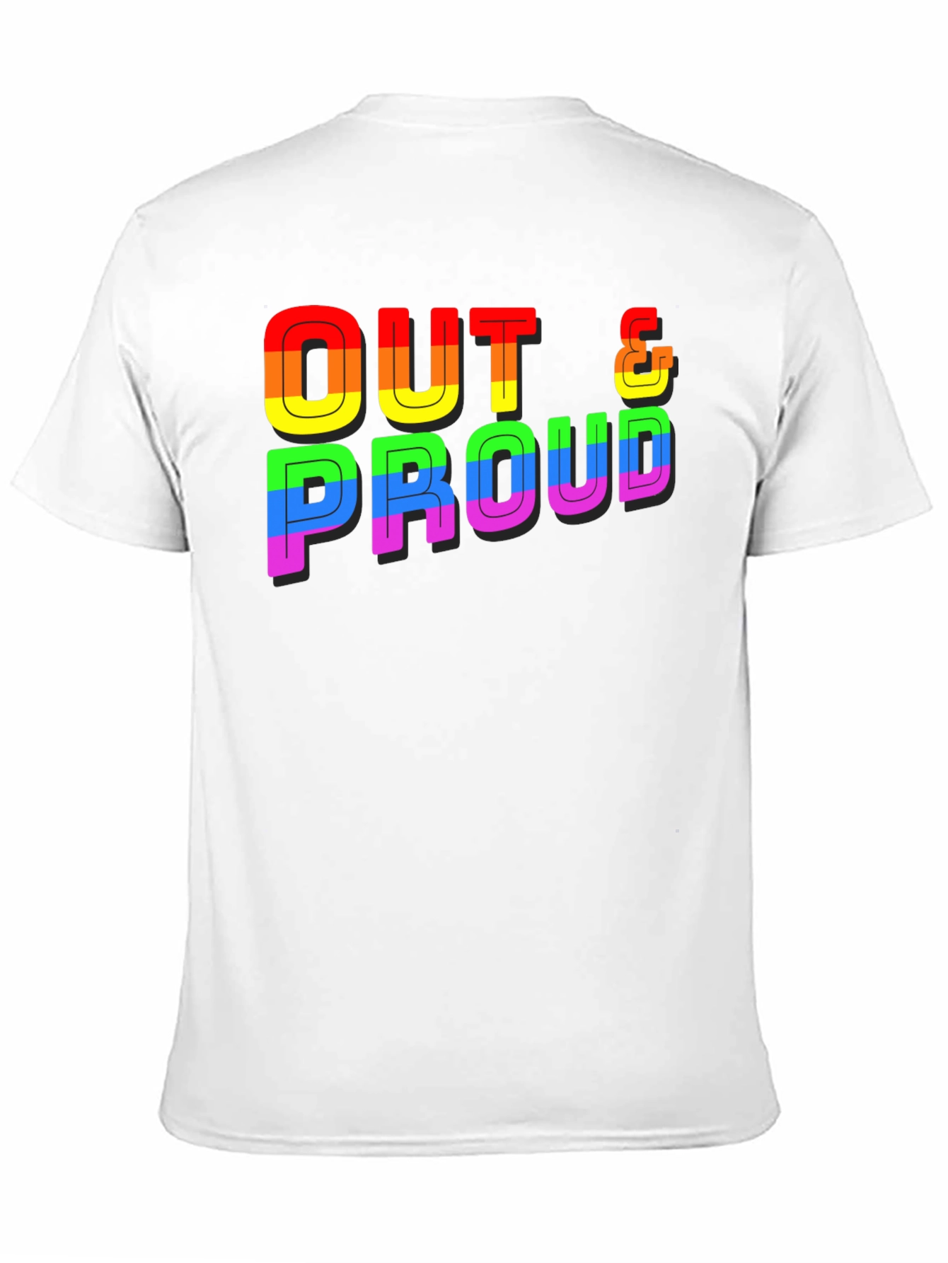 Black Out & Proud Rainbow Graphic Tee view 11