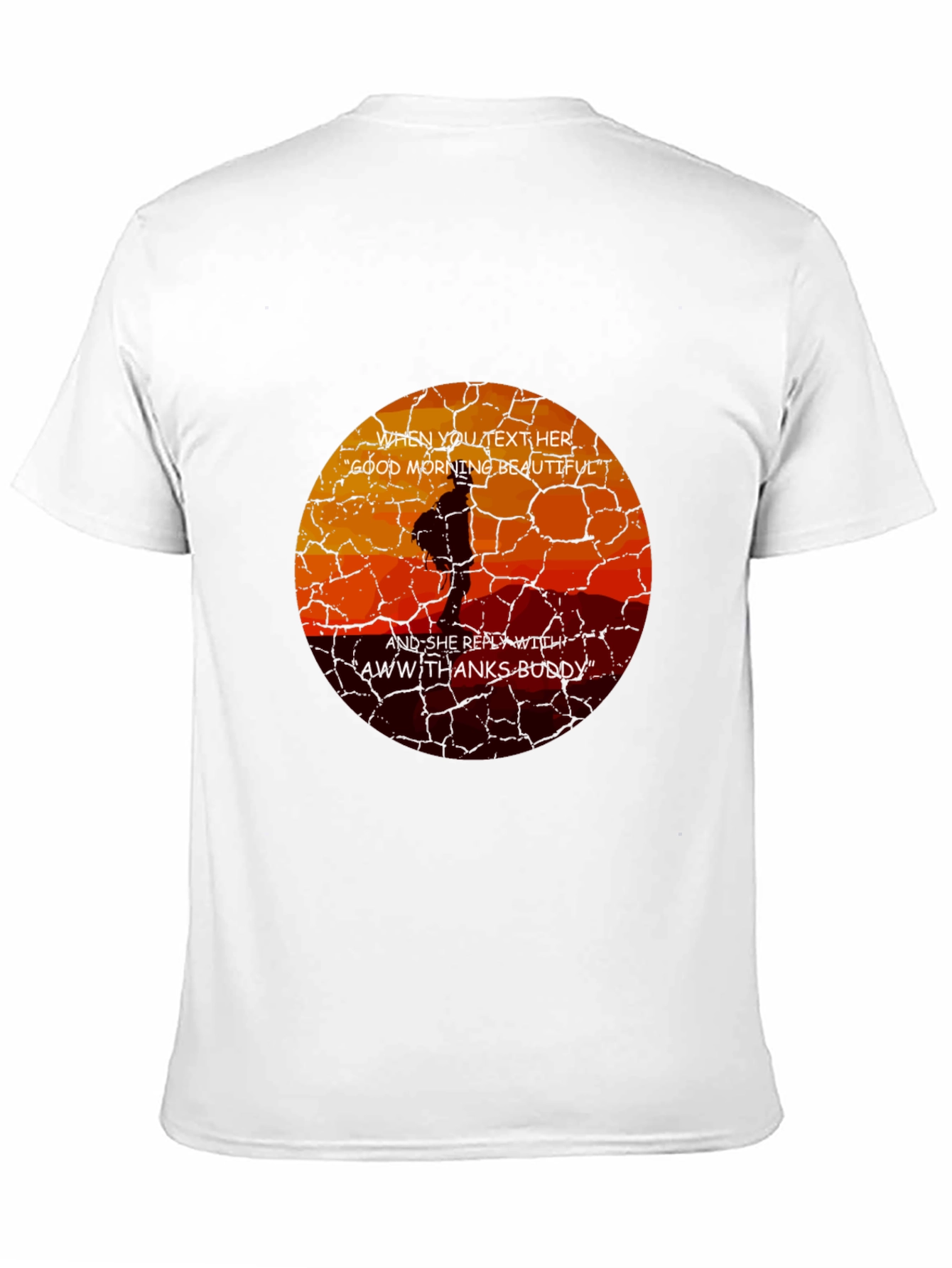 Black Humorous "Aww Thanks Buddy" Graphic Tee view 11