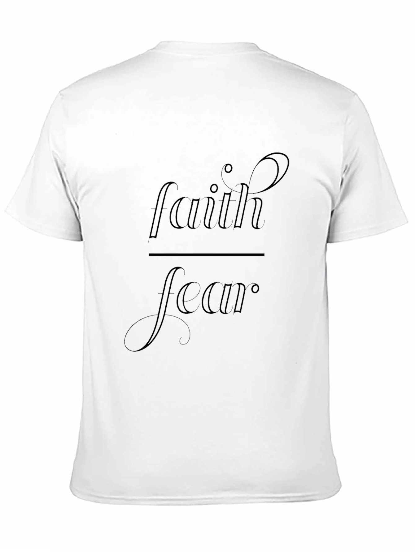 Black Faith Over Fear Graphic Tee - Unisex Black T-Shirt view 11