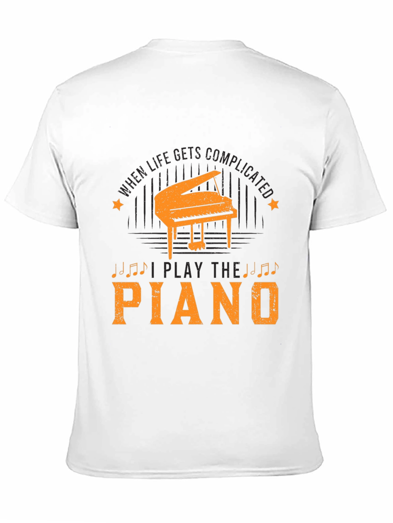 Black Piano Player Black T-Shirt view 11