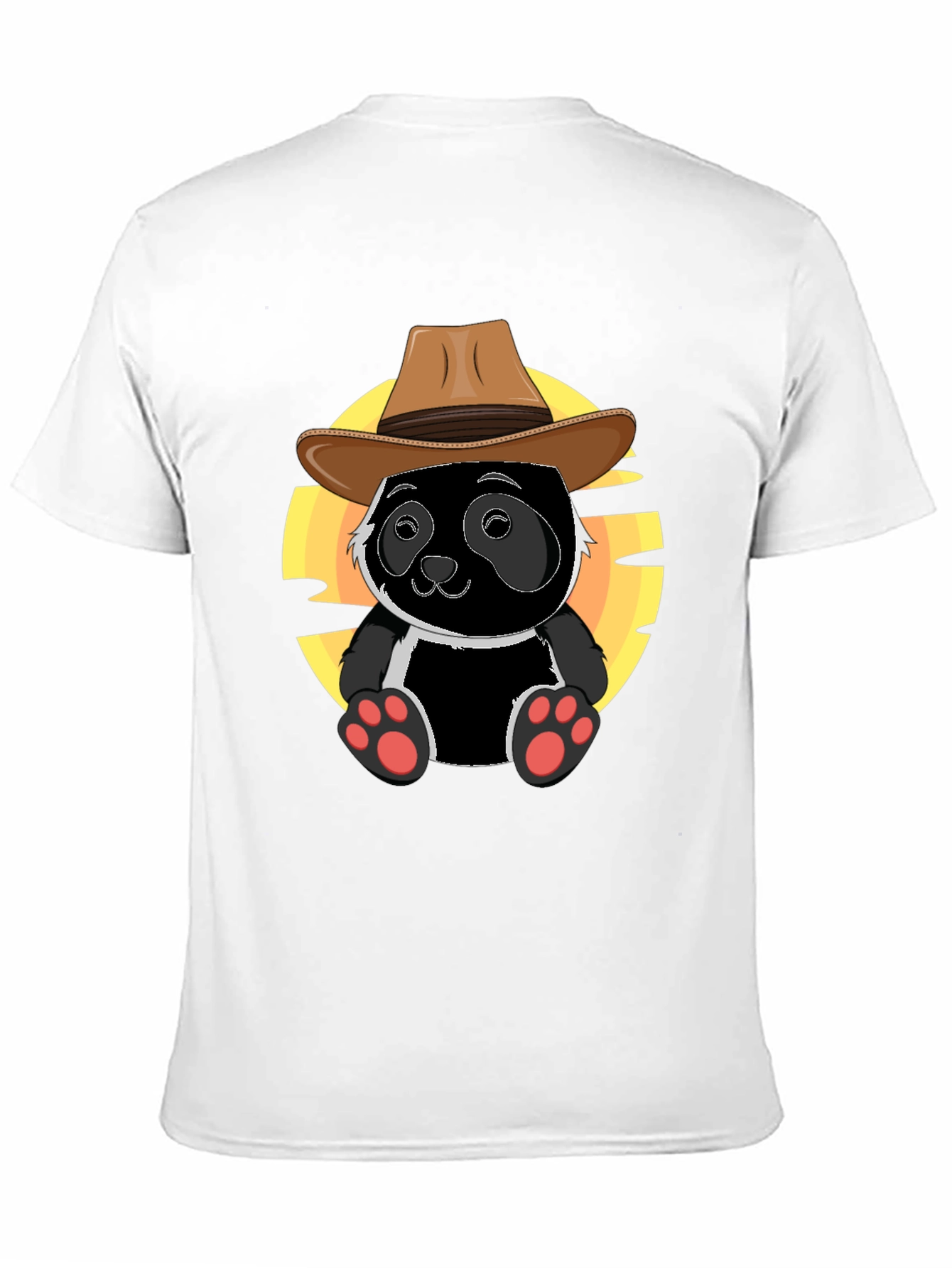 Black Panda Cowboy T-Shirt - Cute Graphic Tee view 11