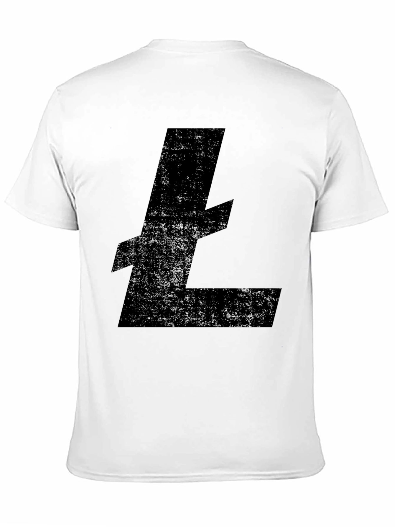 Black Litecoin Crypto Logo Black T-Shirt view 11