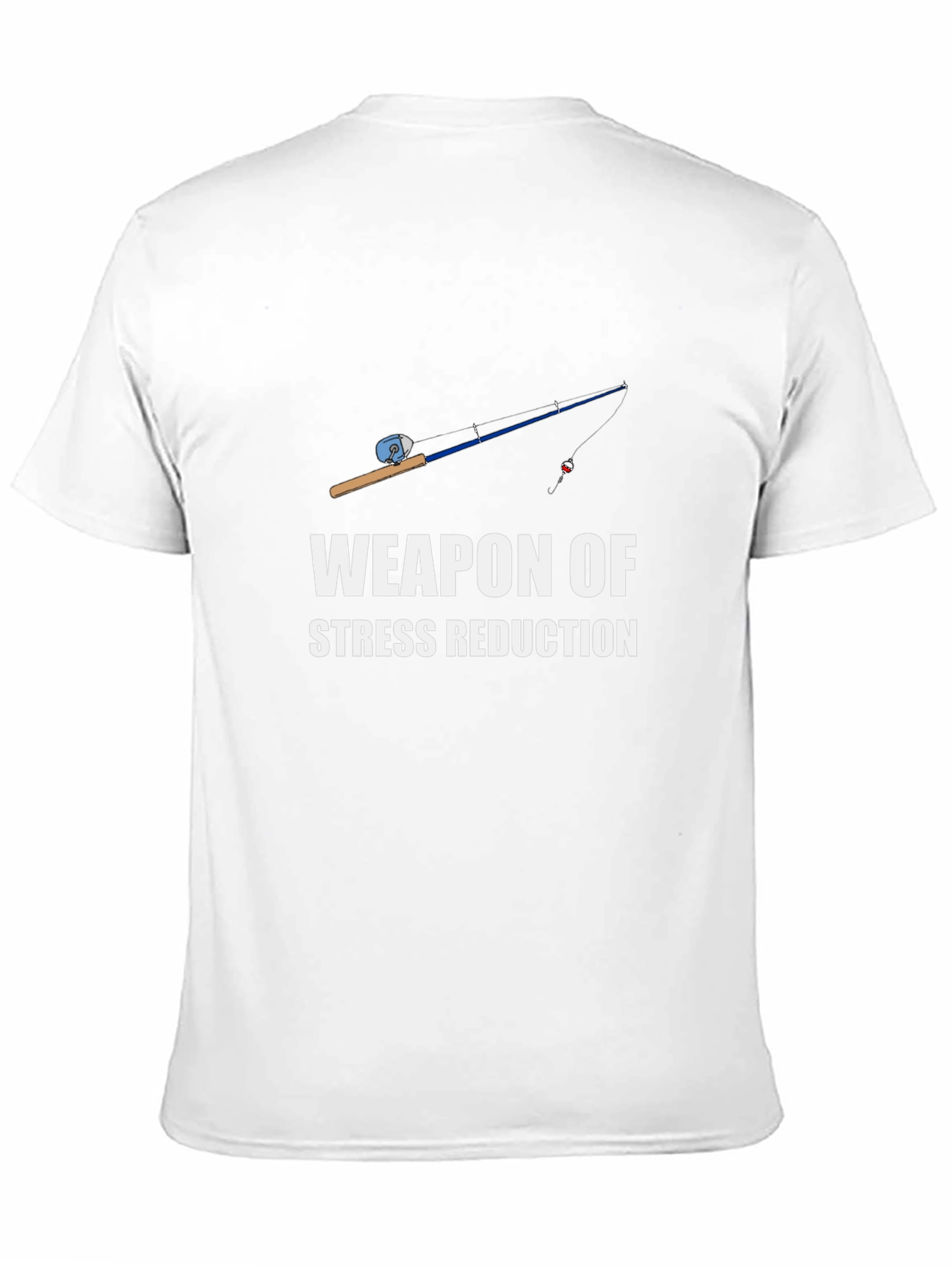 Black Fishing Rod Weapon of Stress Reduction T-Shirt view 11