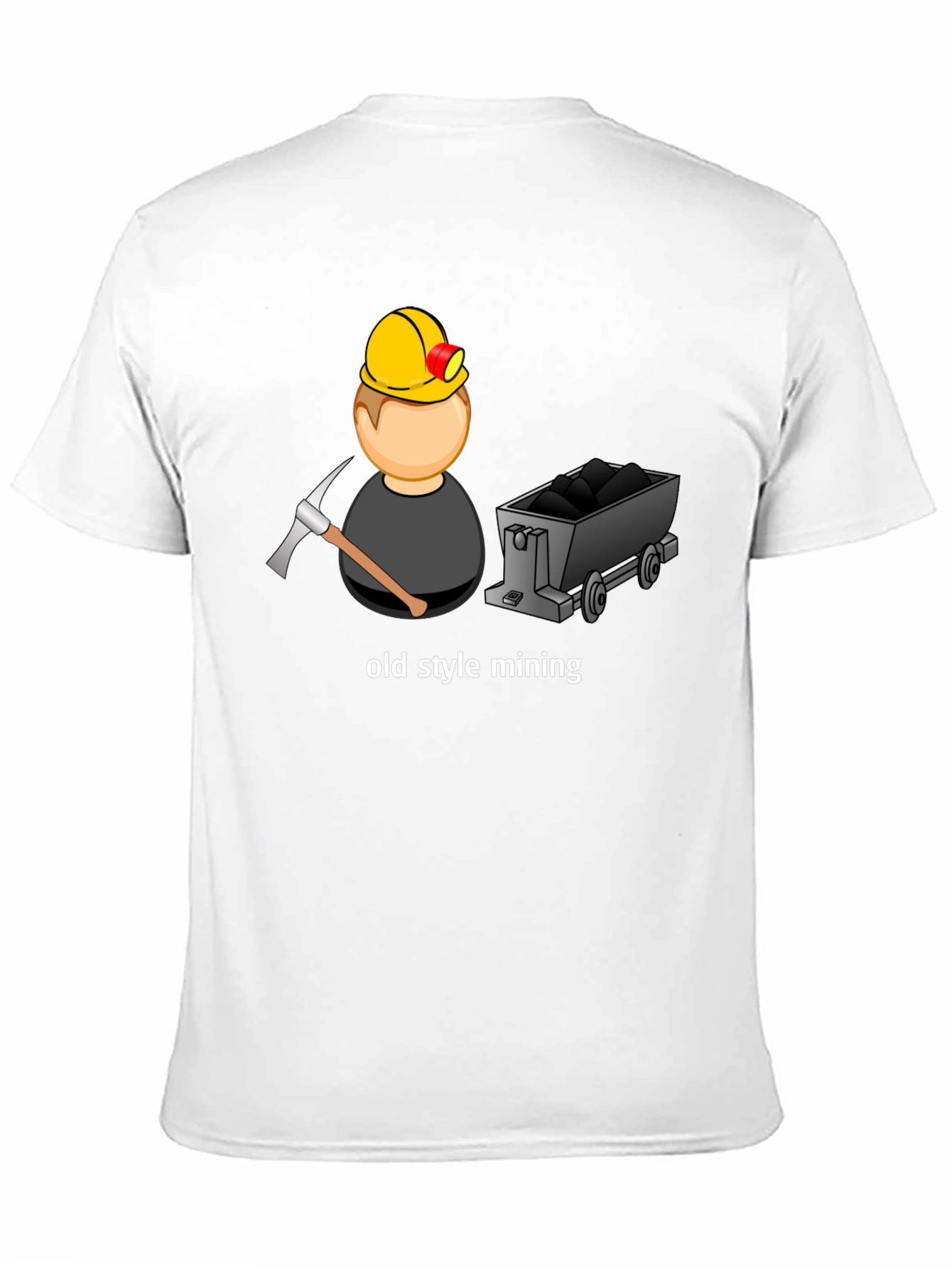 Black Mining T-Shirt: Old Style Mining Cartoon Design view 11
