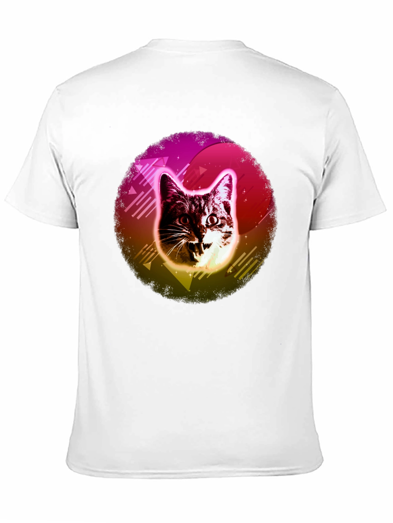 Black Retro Cat Graphic Tee - 80s Style view 11