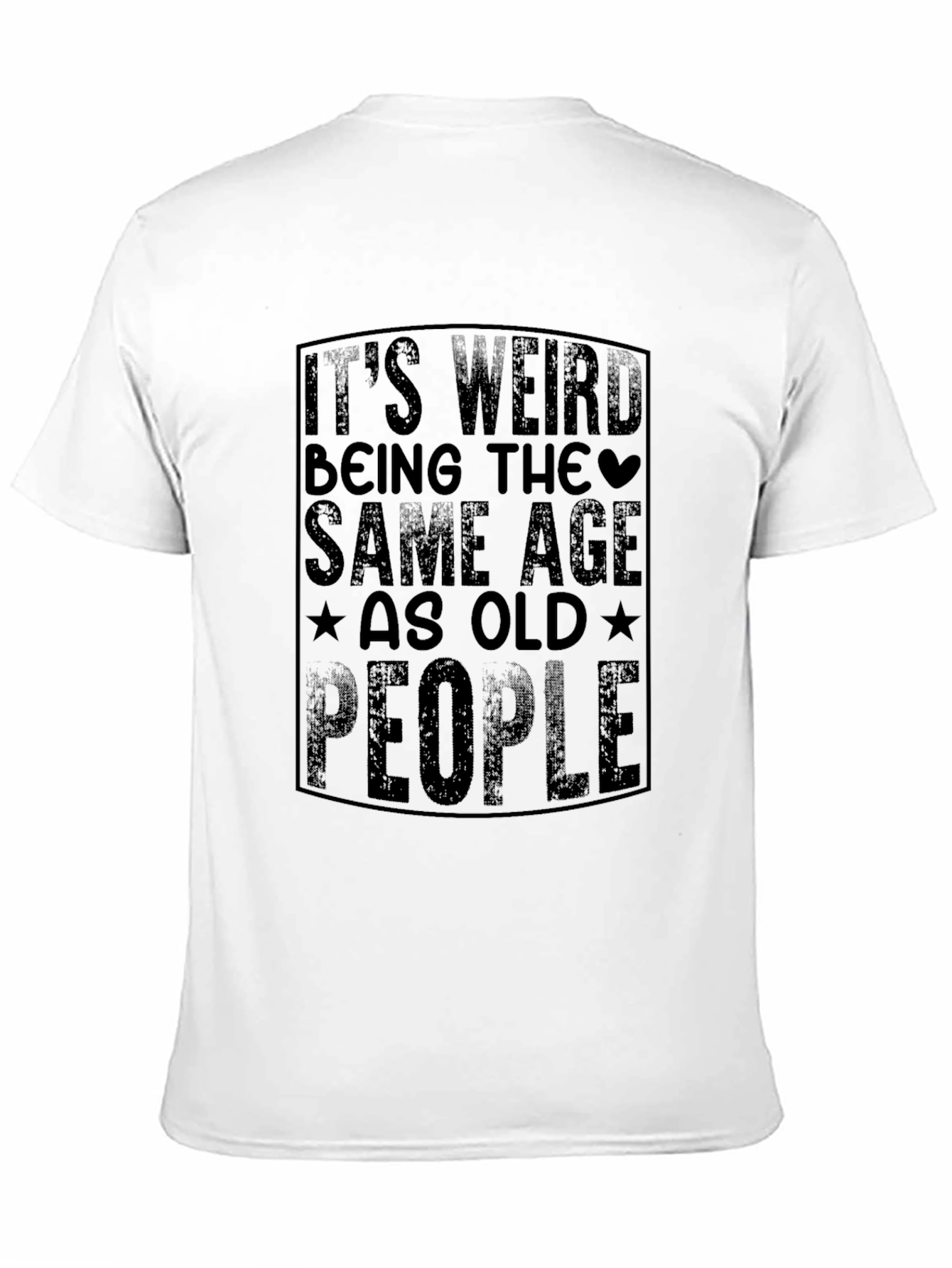 Black Funny "Same Age as Old People" Graphic Tee view 11