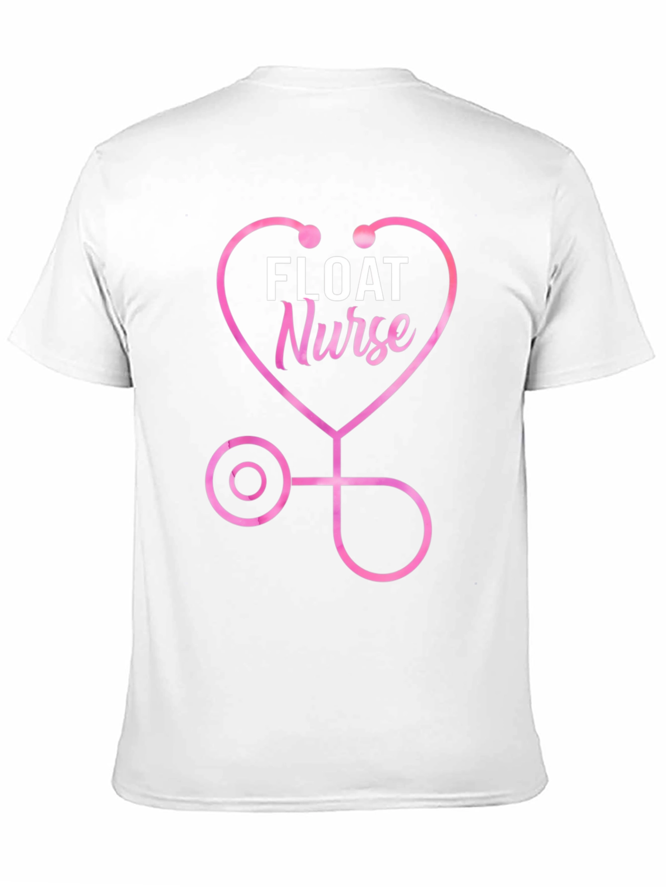 Black Float Nurse Stethoscope Heart T-Shirt view 11