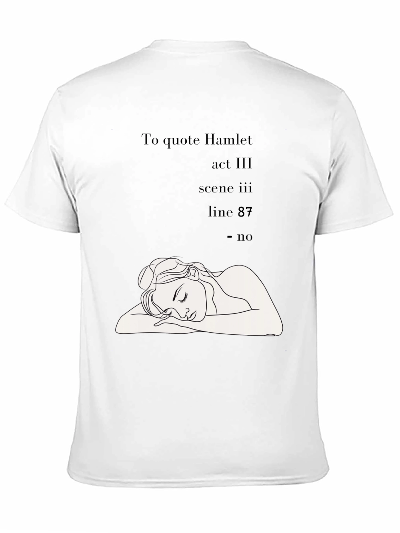 Black Hamlet Quote Graphic Tee view 11