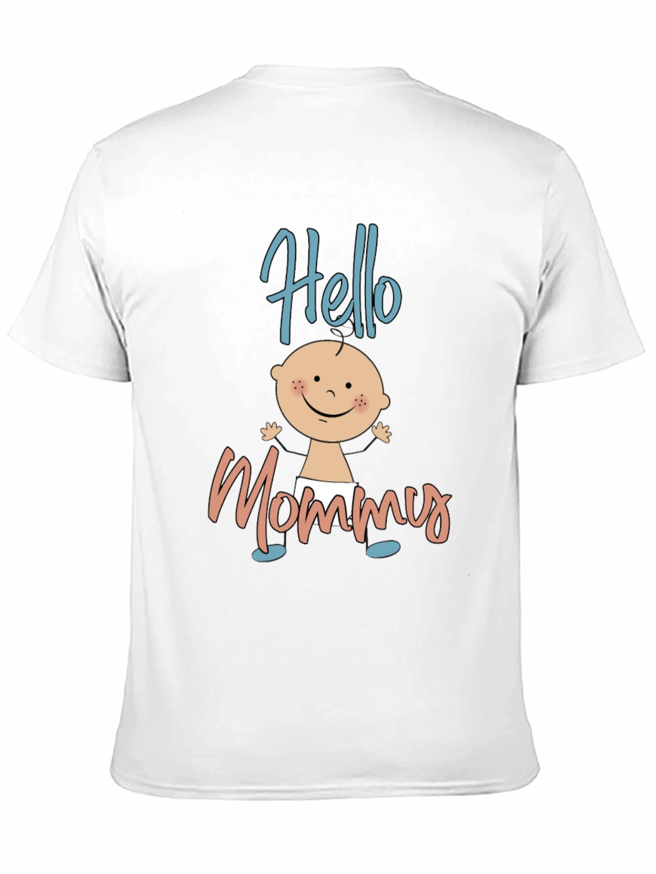 Black Hello Mommy Black T-Shirt view 11