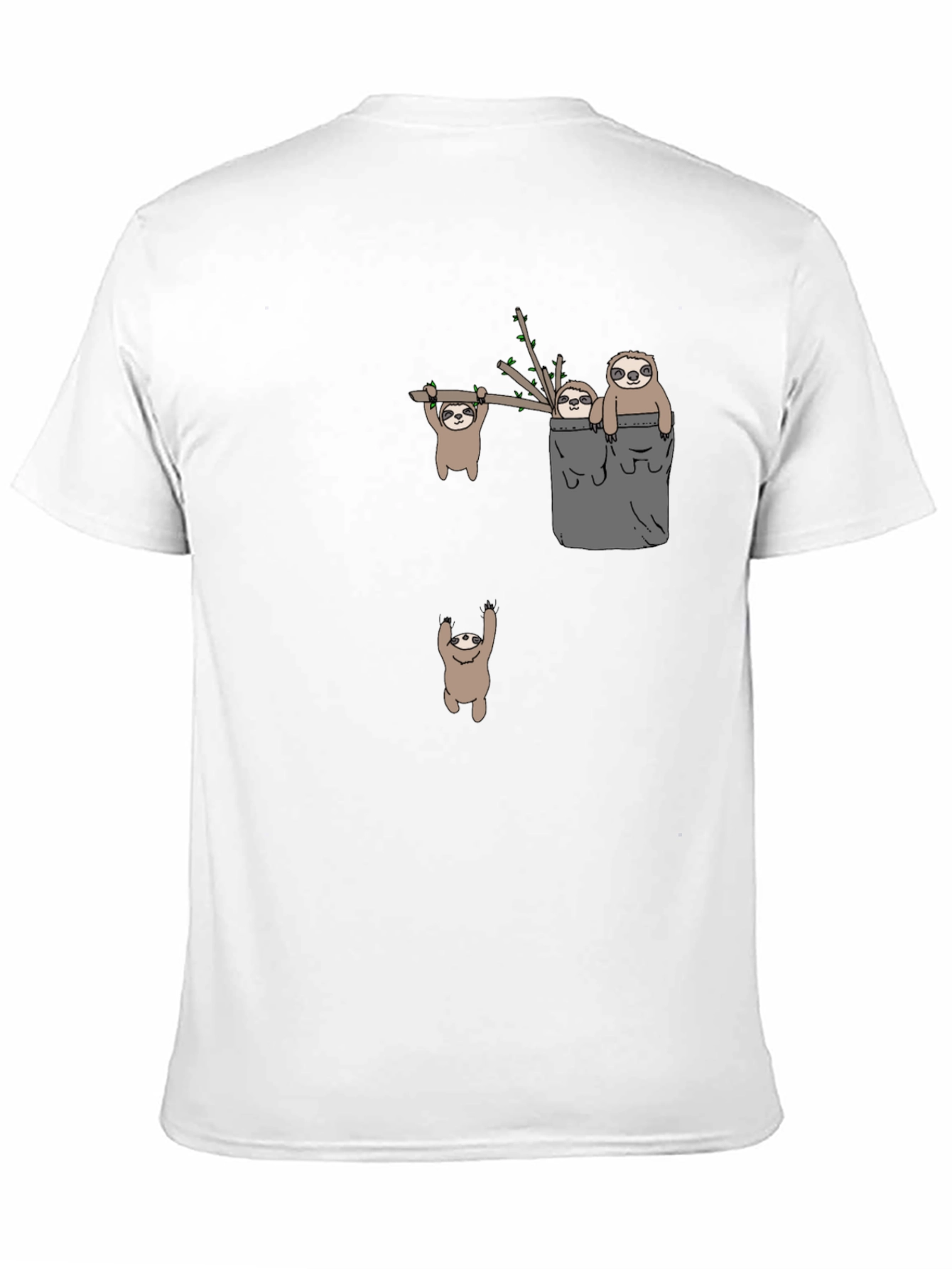 Black Sloth Graphic Tee - Funny Animal T-Shirt view 11
