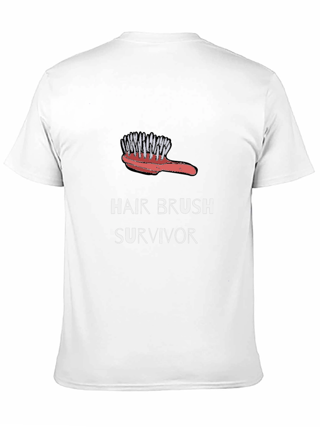 Black Hair Brush Survivor Graphic Tee - Black T-Shirt view 11