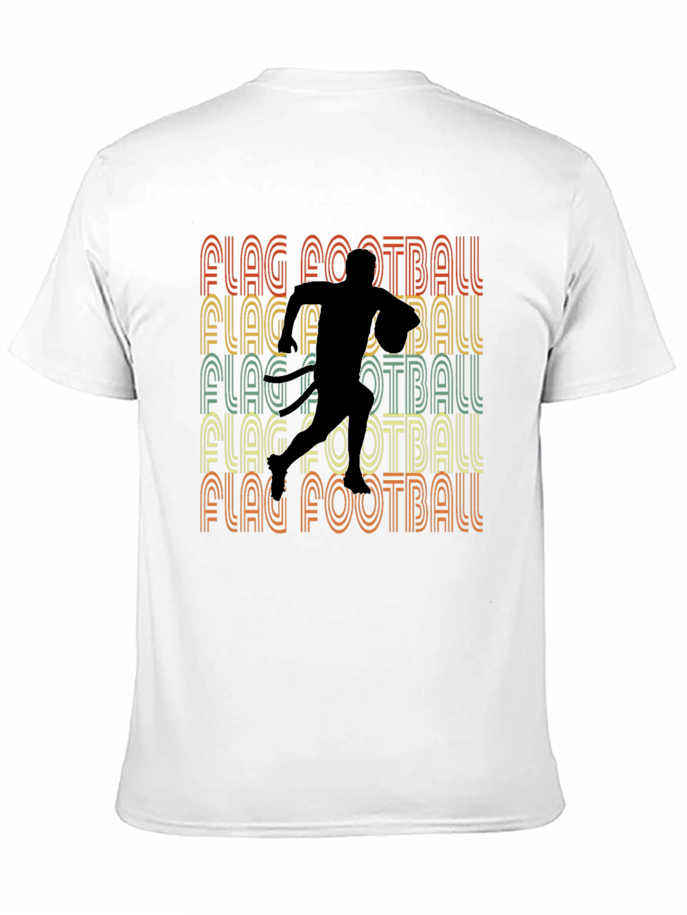 Black Retro Flag Football T-Shirt - Sportswear view 11
