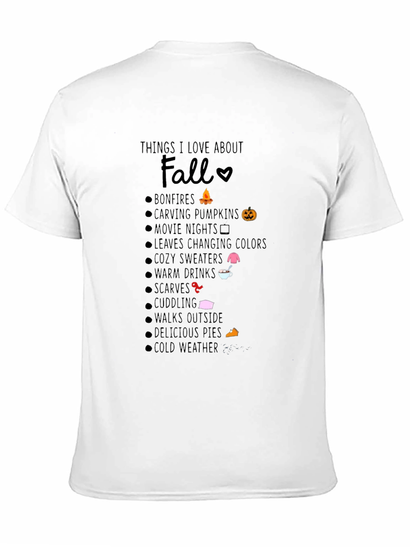 Black Things I Love About Fall T-Shirt view 11