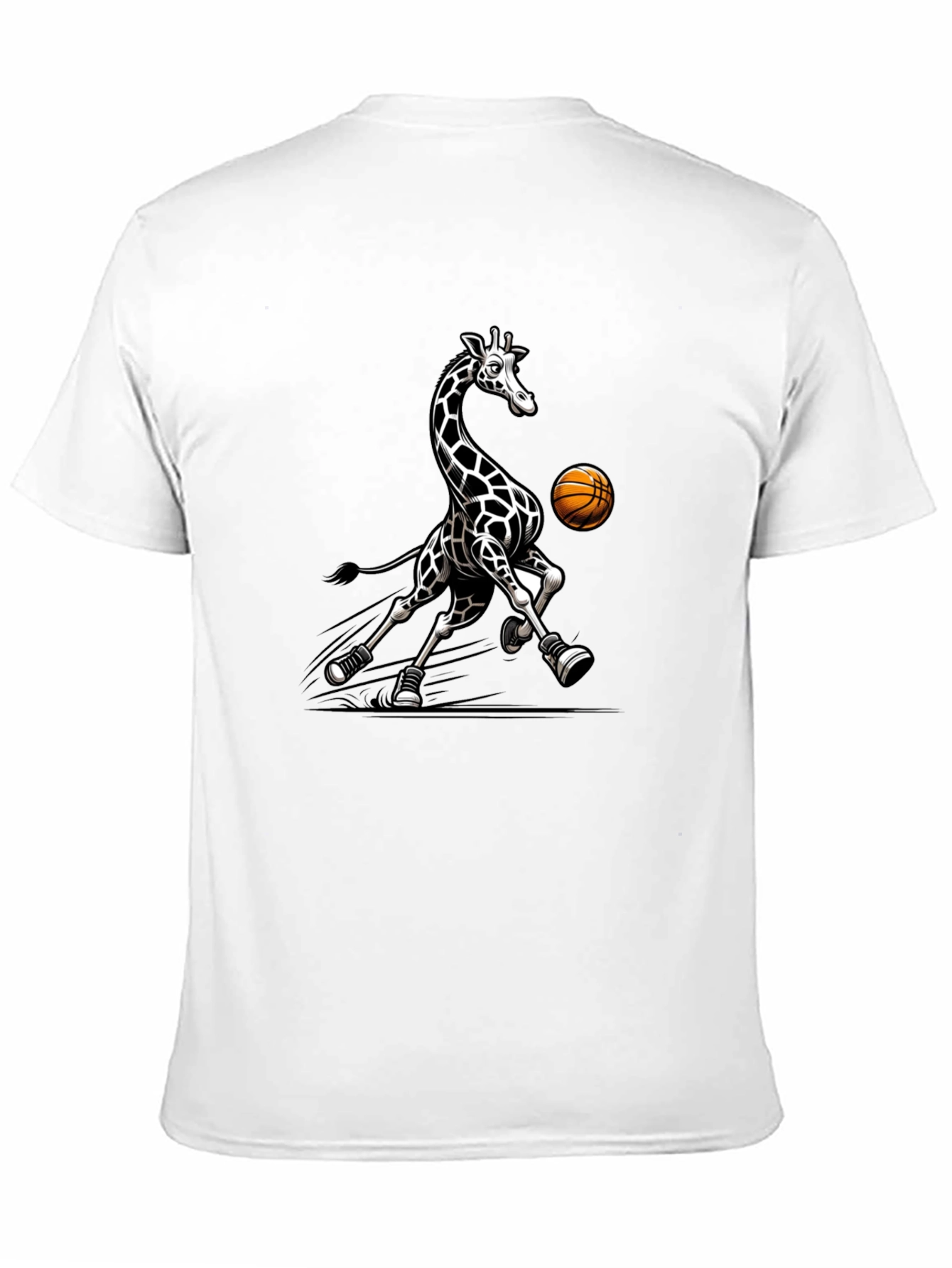 Black Giraffe Basketball Black T-Shirt view 11