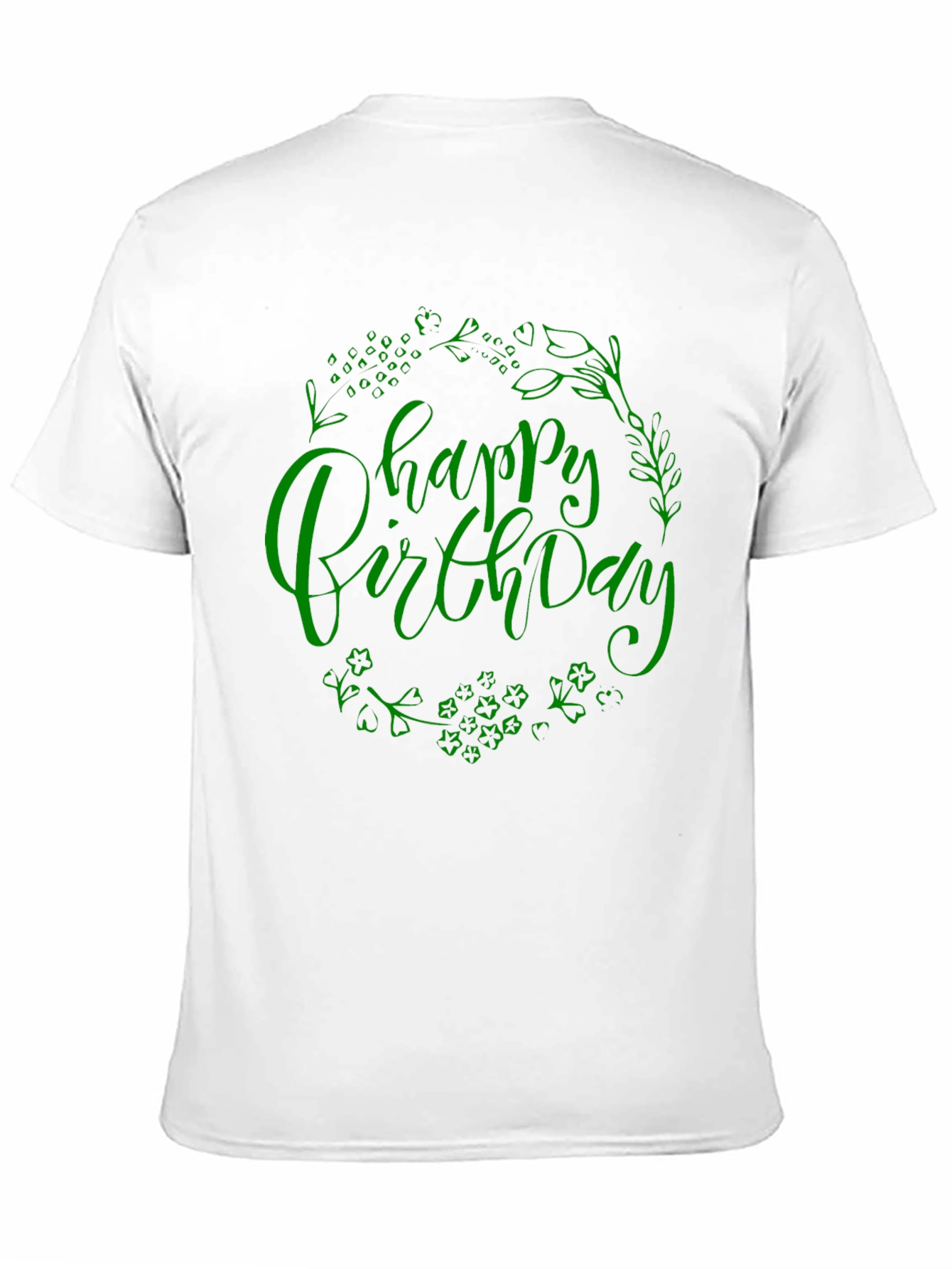 Black Happy Birthday Graphic Print Crew Neck T-Shirt view 11