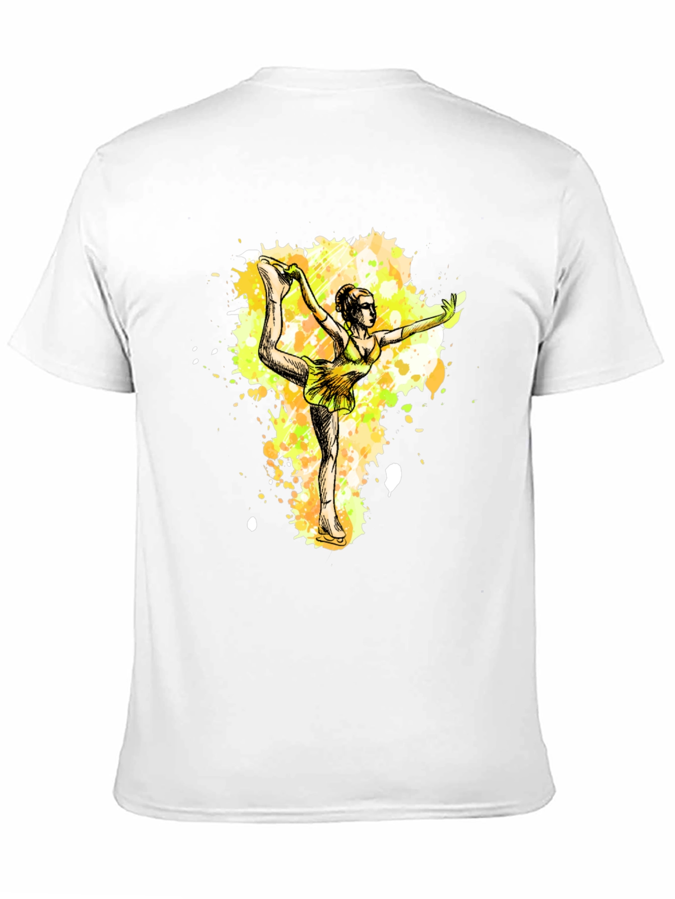 Black Figure Skater Graphic Tee - Black Cotton T-Shirt view 11