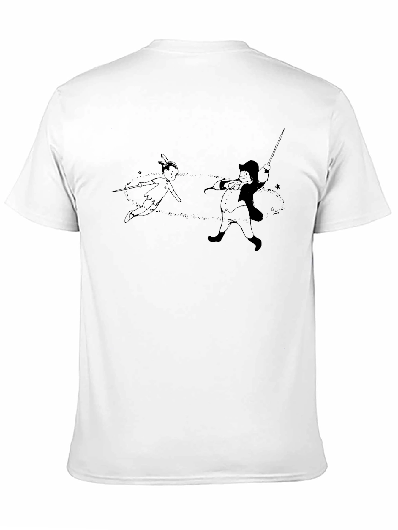 Black Peter Pan vs Captain Hook Black T-Shirt view 11