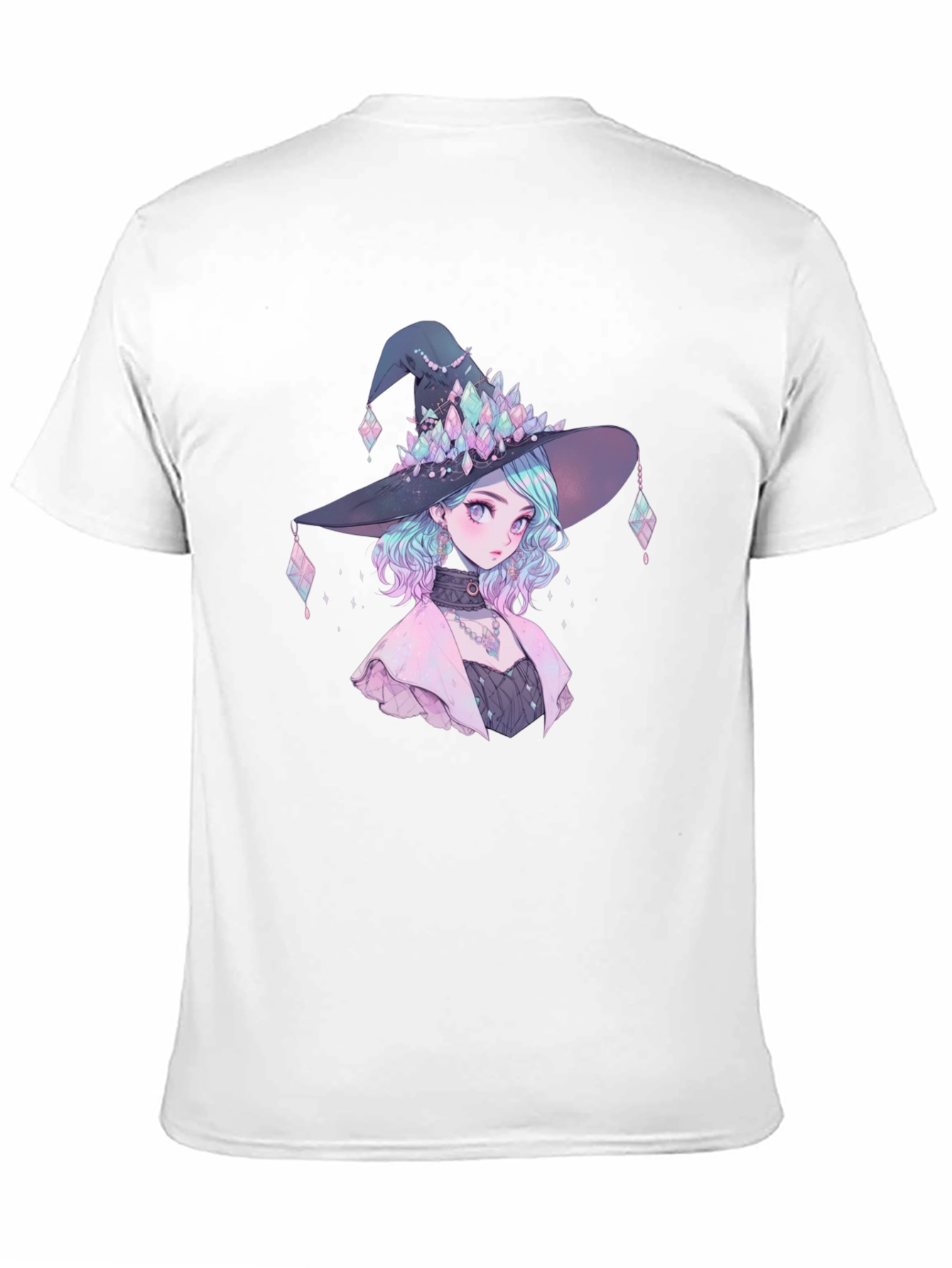 Black Anime Witch Graphic Tee - Stylish Unisex T-Shirt view 11