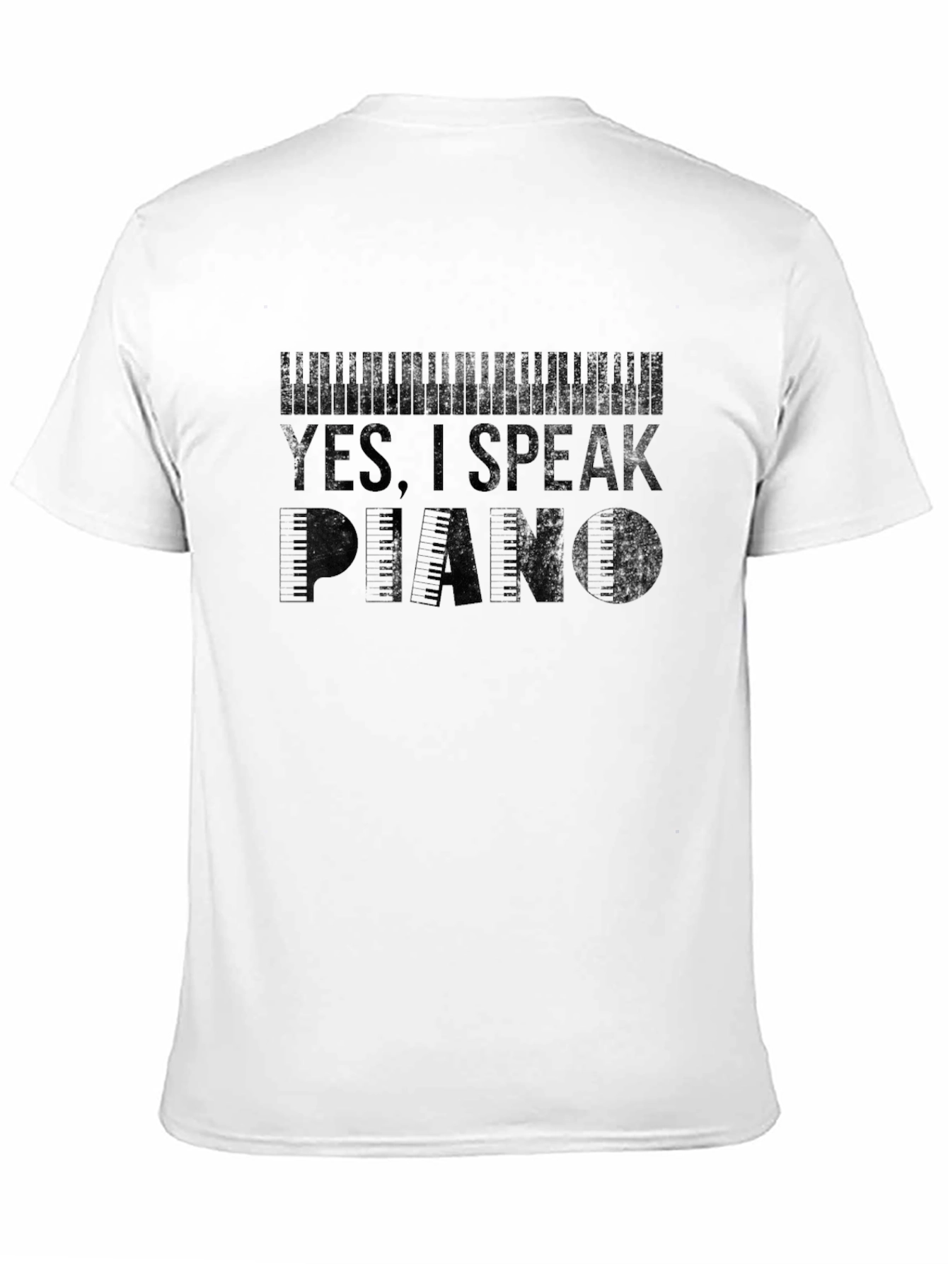 Black Yes, I Speak Piano Graphic Tee - Musician T-Shirt view 11