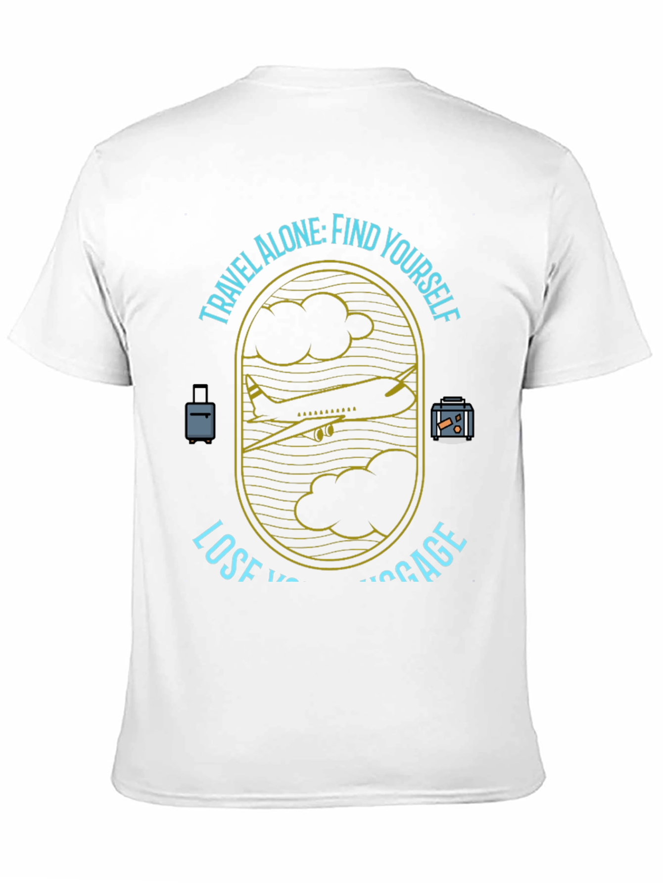 Black Travel Alone T-Shirt - Find Yourself, Lose Luggage view 11