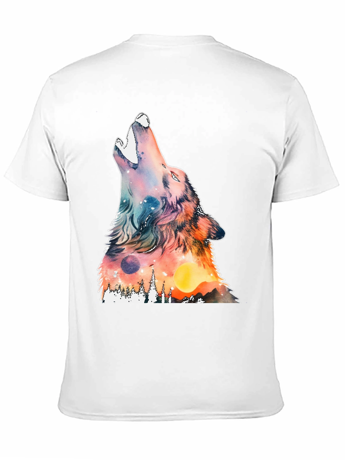 Black Wolf Howl Graphic T-Shirt - Unique Design view 11