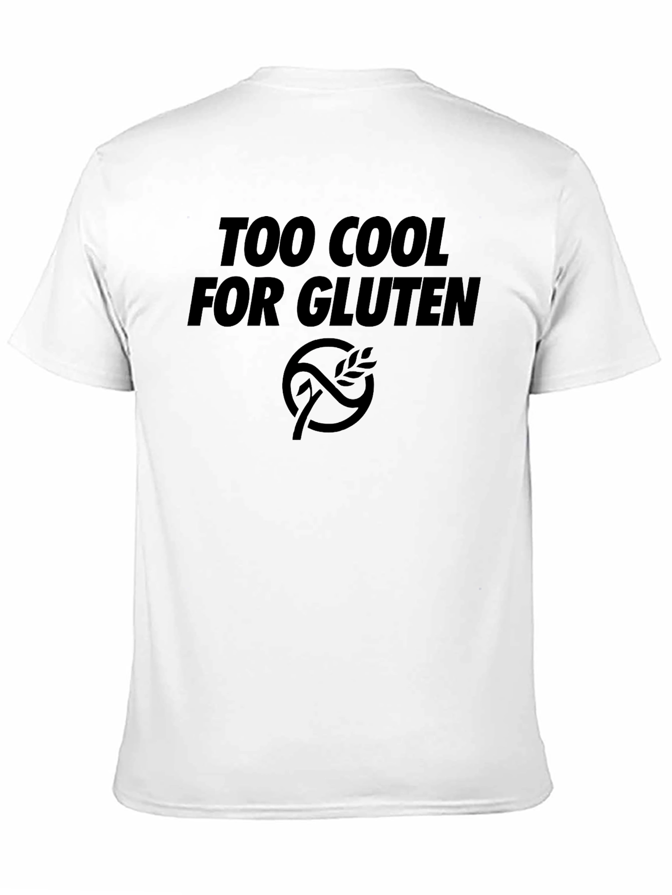 Black Too Cool For Gluten Black T-Shirt view 11