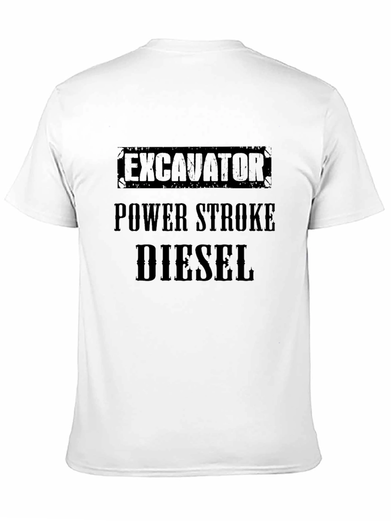 Excavator Power Stroke Diesel Black T-Shirt - 11