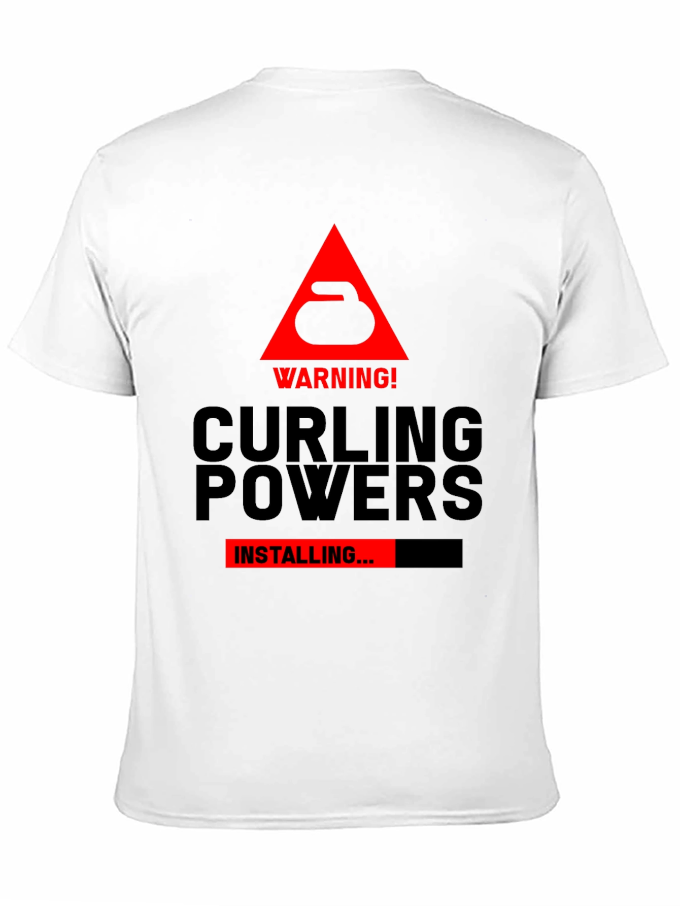 Black Curling Powers Installing Black T-Shirt view 11