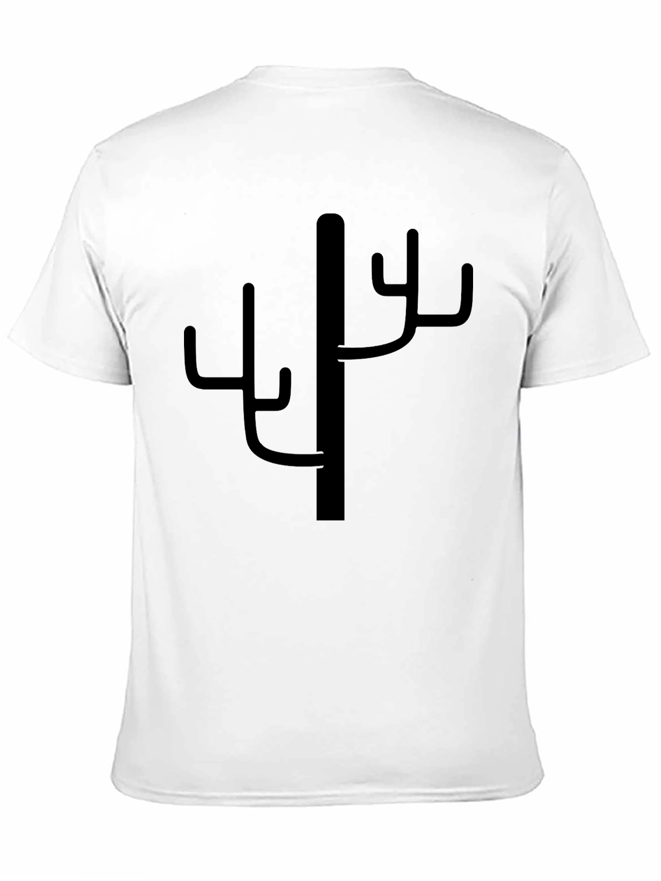 Black Men's Black Cactus Graphic Tee - Desert Style view 11